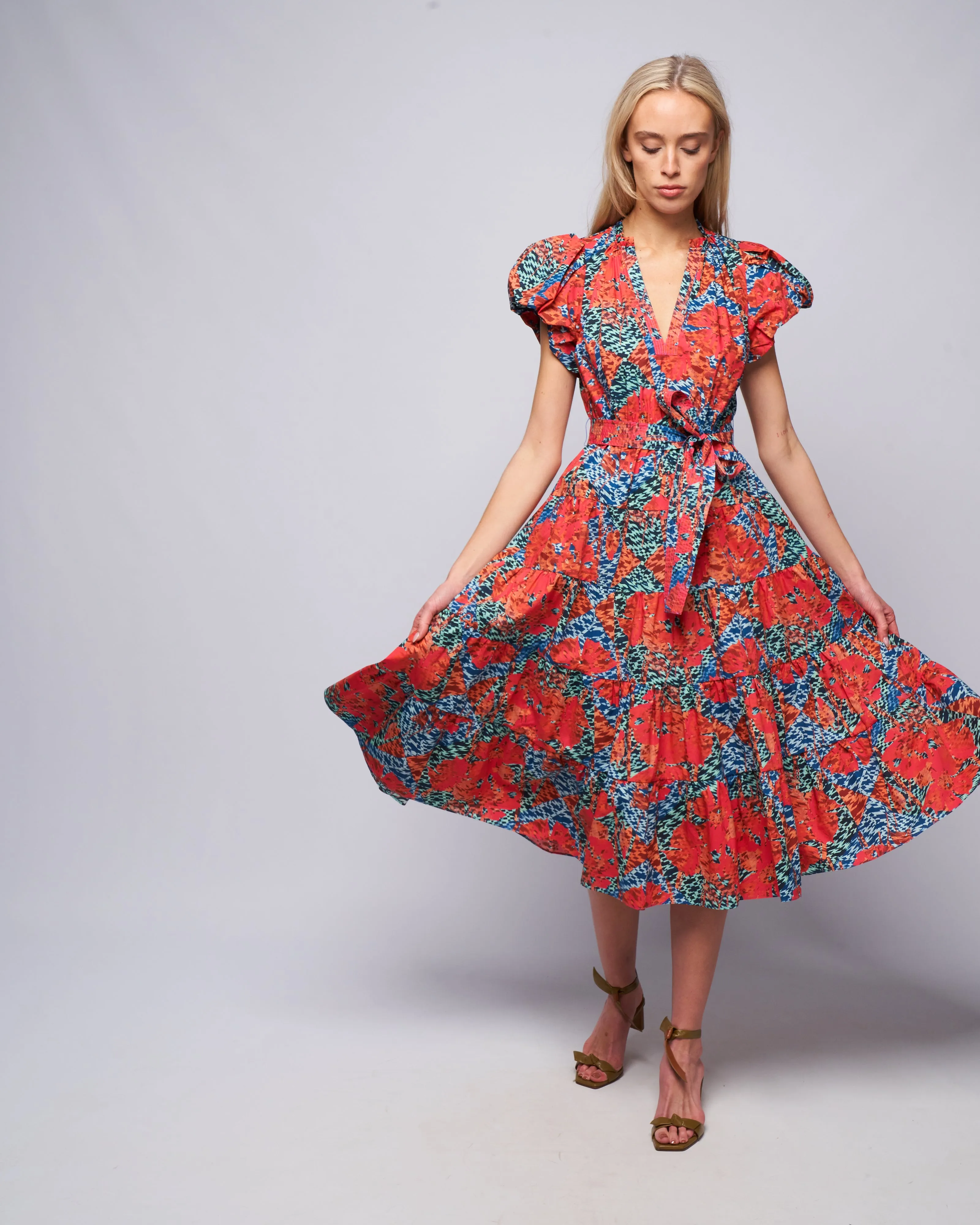 ottilie dress - flamingo