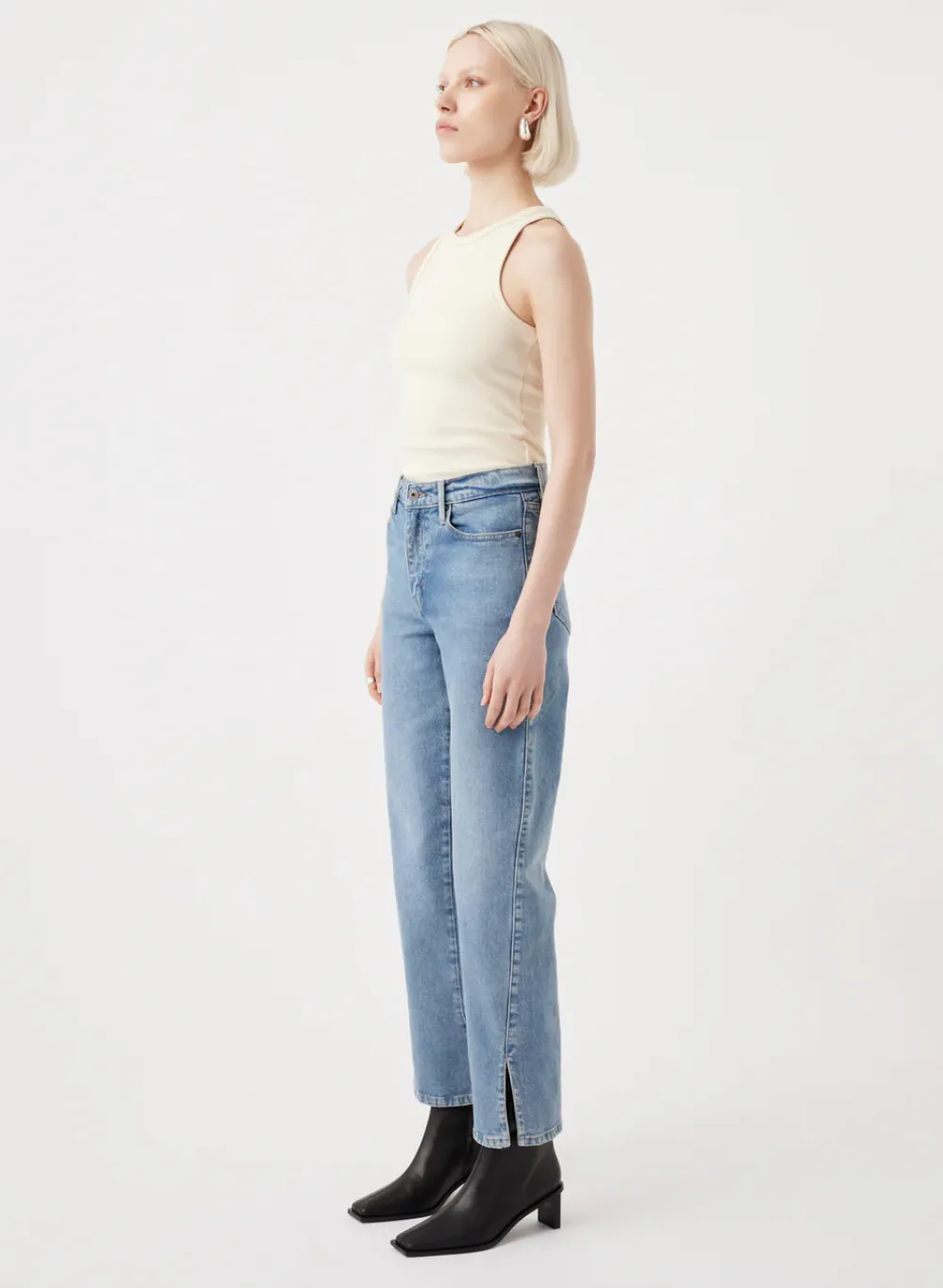 OUTLAND DENIM Zoe High Splits Jean - Unity