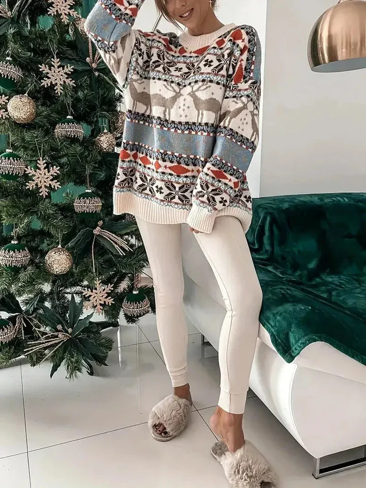 Oversized jumper - loose fit - knitted - Christmas jumper - women's jumper
