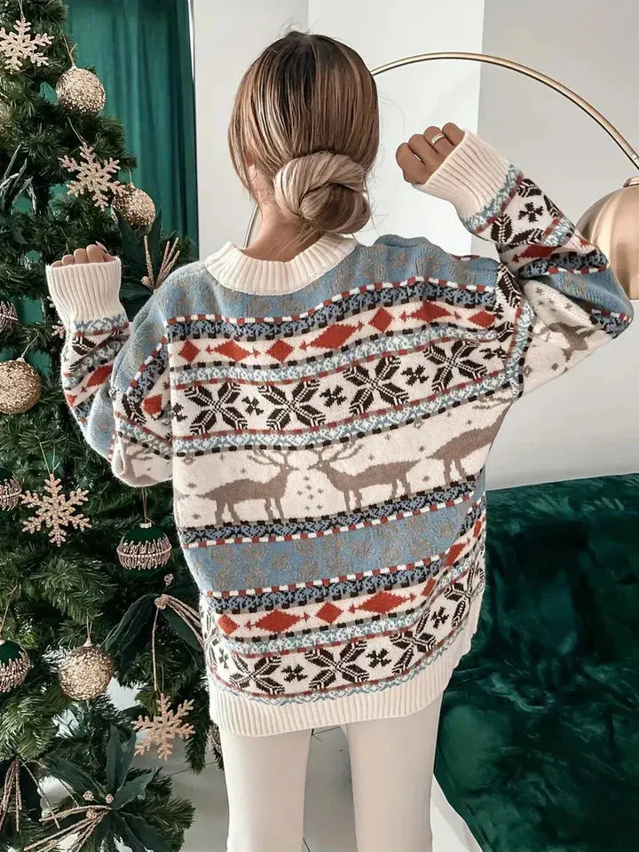Oversized jumper - loose fit - knitted - Christmas jumper - women's jumper