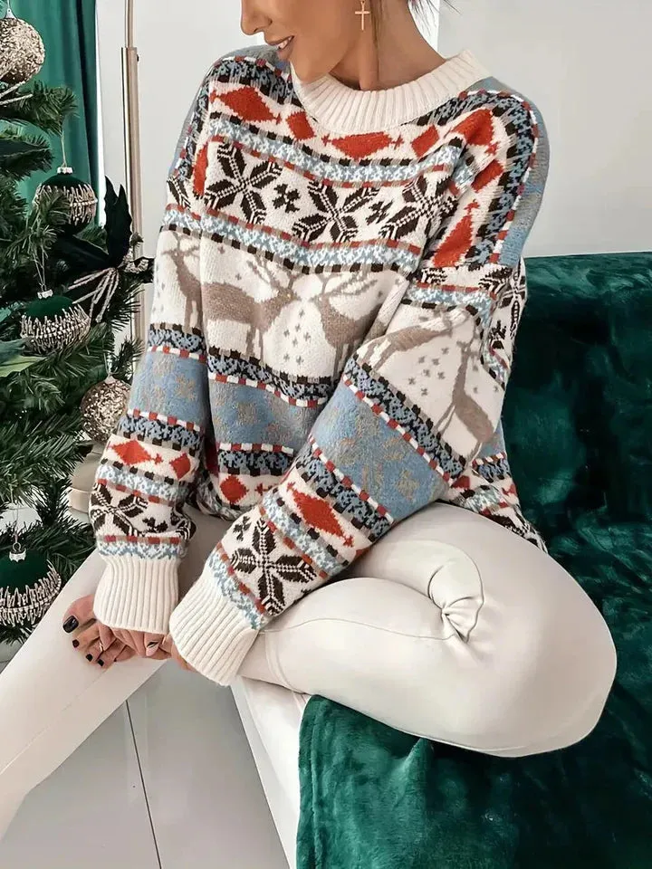 Oversized jumper - loose fit - knitted - Christmas jumper - women's jumper