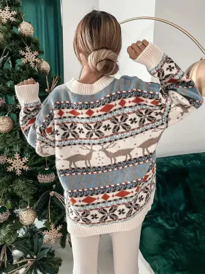 Oversized jumper - loose fit - knitted - Christmas jumper - women's jumper