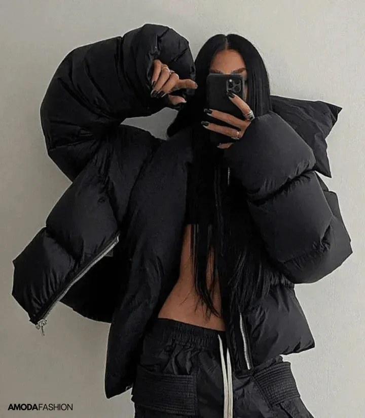 Oversized pufferjack met col