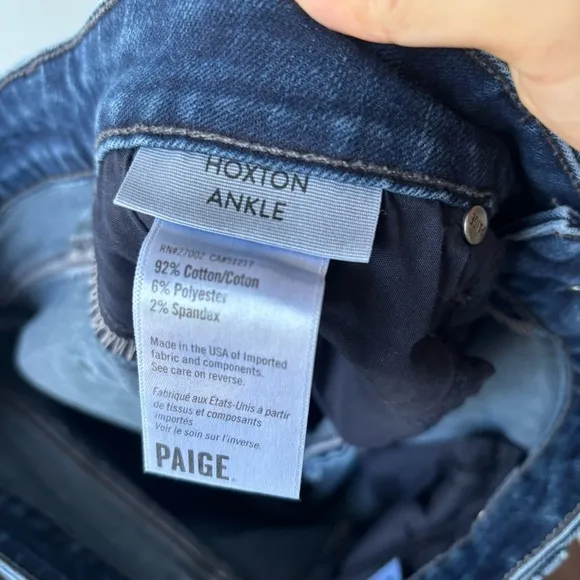 Paige Hoxton Ankle Jeans Skinny Sz 30
