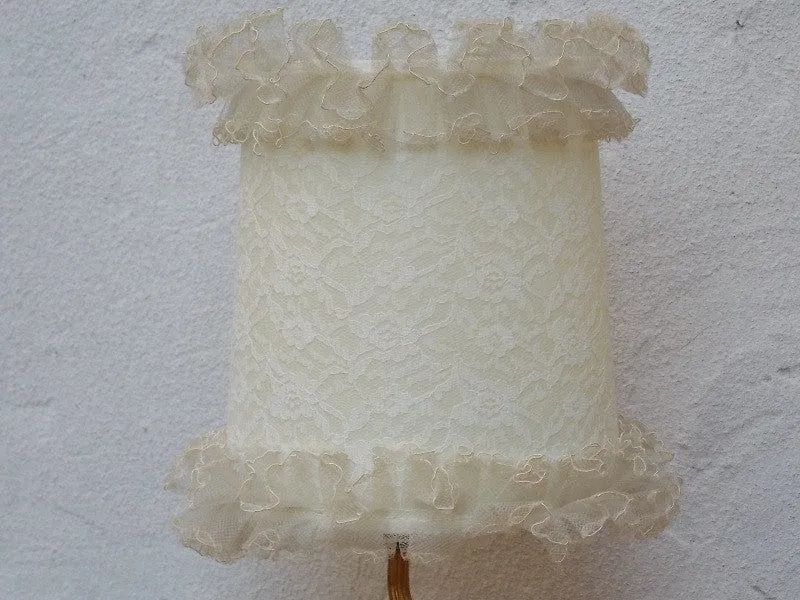Pair French Provincial Young Girl With Blue Dress Dresser Lamps