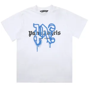 Palm Angels logo-print cotton T-shirts