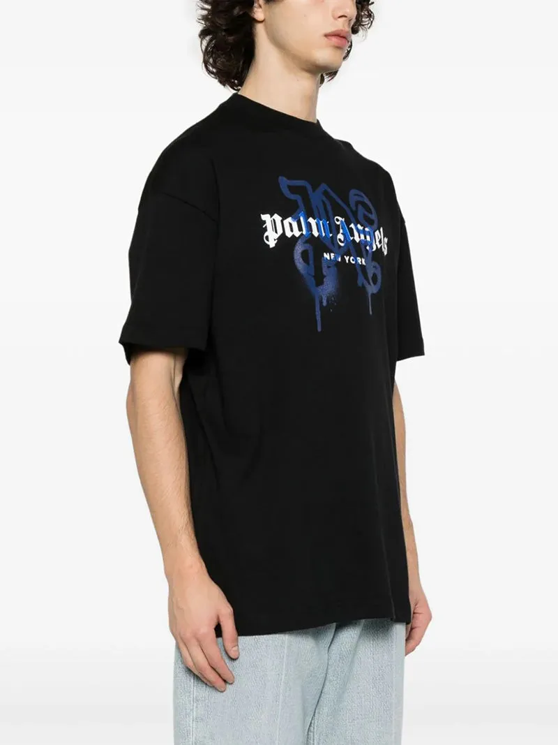 Palm Angels logo-print cotton T-shirts