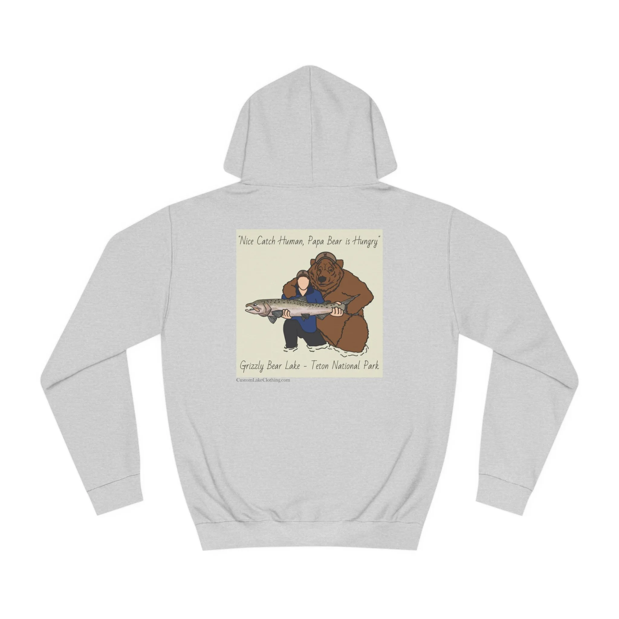 Papa Bear Design Model hoodie (Grizzly Bear Lake Wyoming) - Medium Weight Hoodie