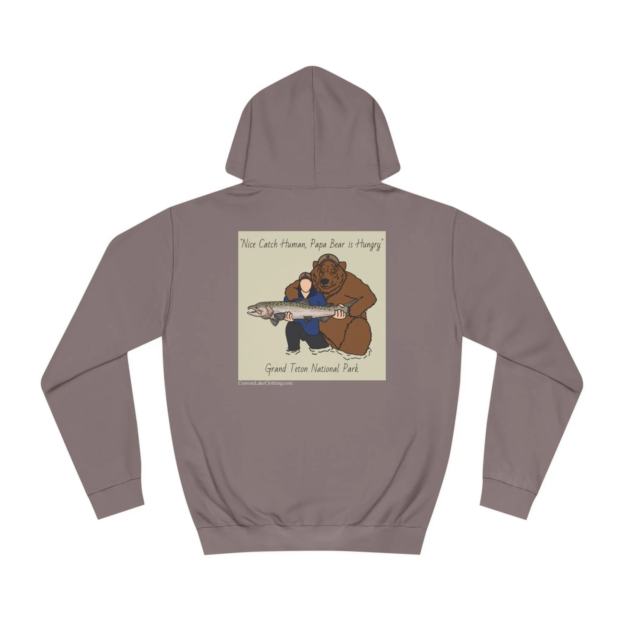 Papa Bear Design Model hoodie (Grizzly Bear Lake Wyoming) - Medium Weight Hoodie