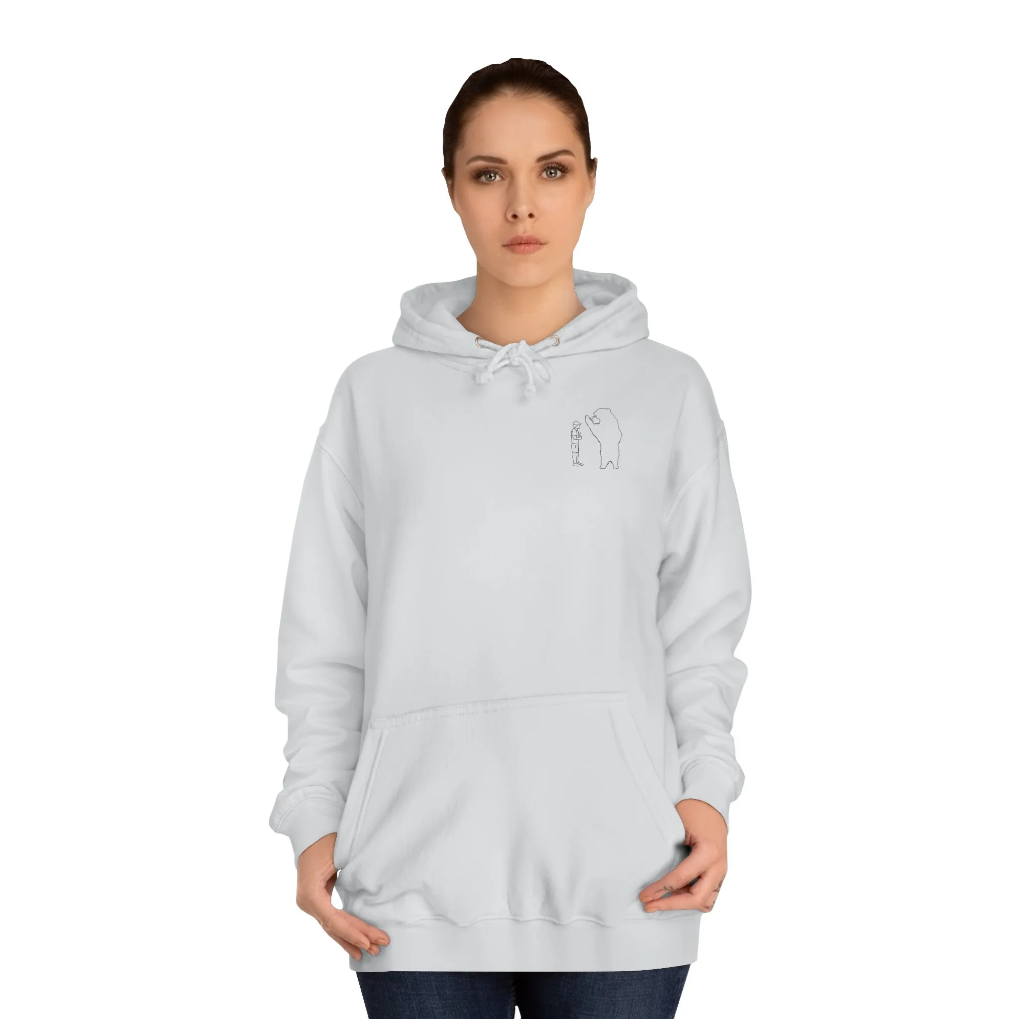 Papa Bear Design Model hoodie (Grizzly Bear Lake Wyoming) - Medium Weight Hoodie