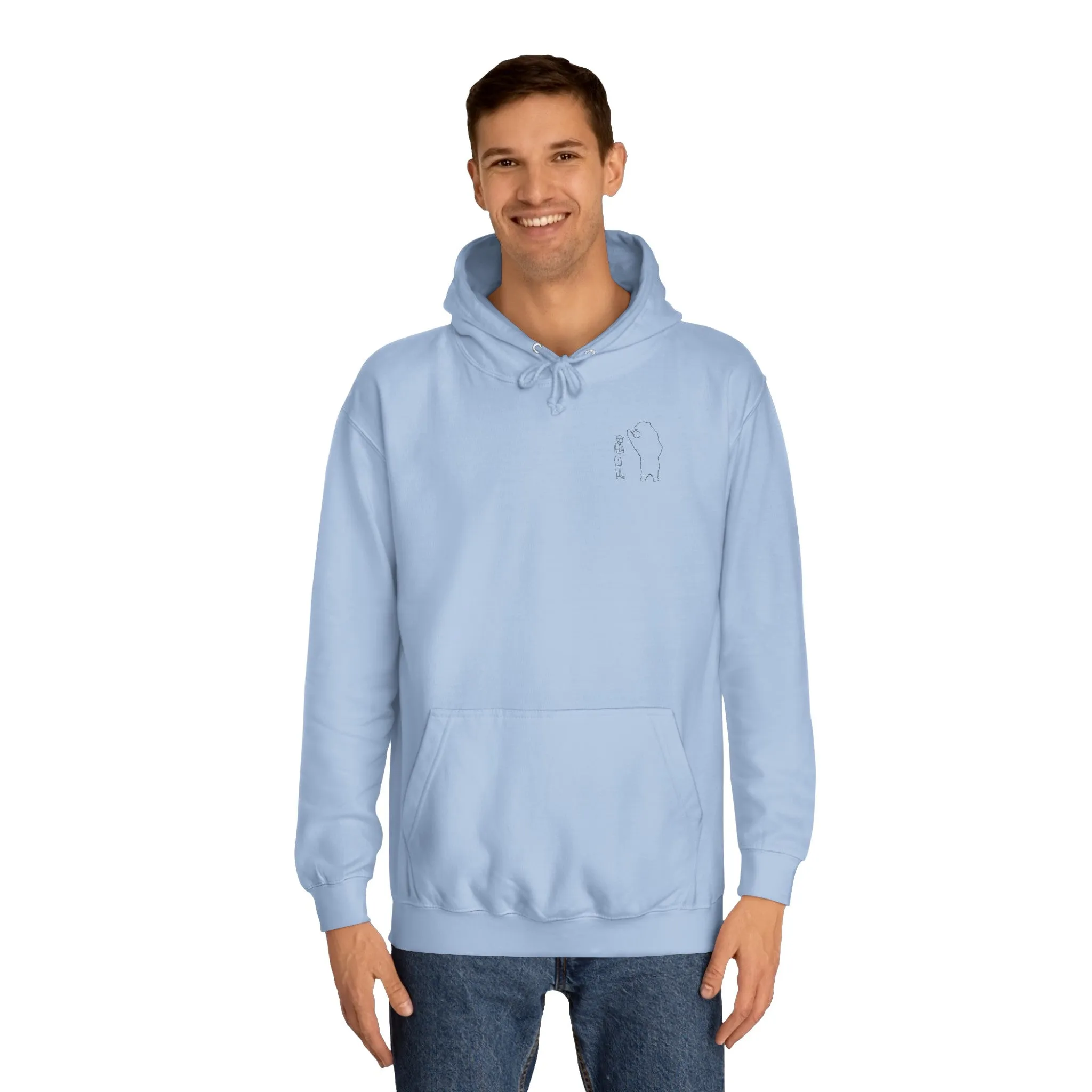 Papa Bear Design Model hoodie (Grizzly Bear Lake Wyoming) - Medium Weight Hoodie