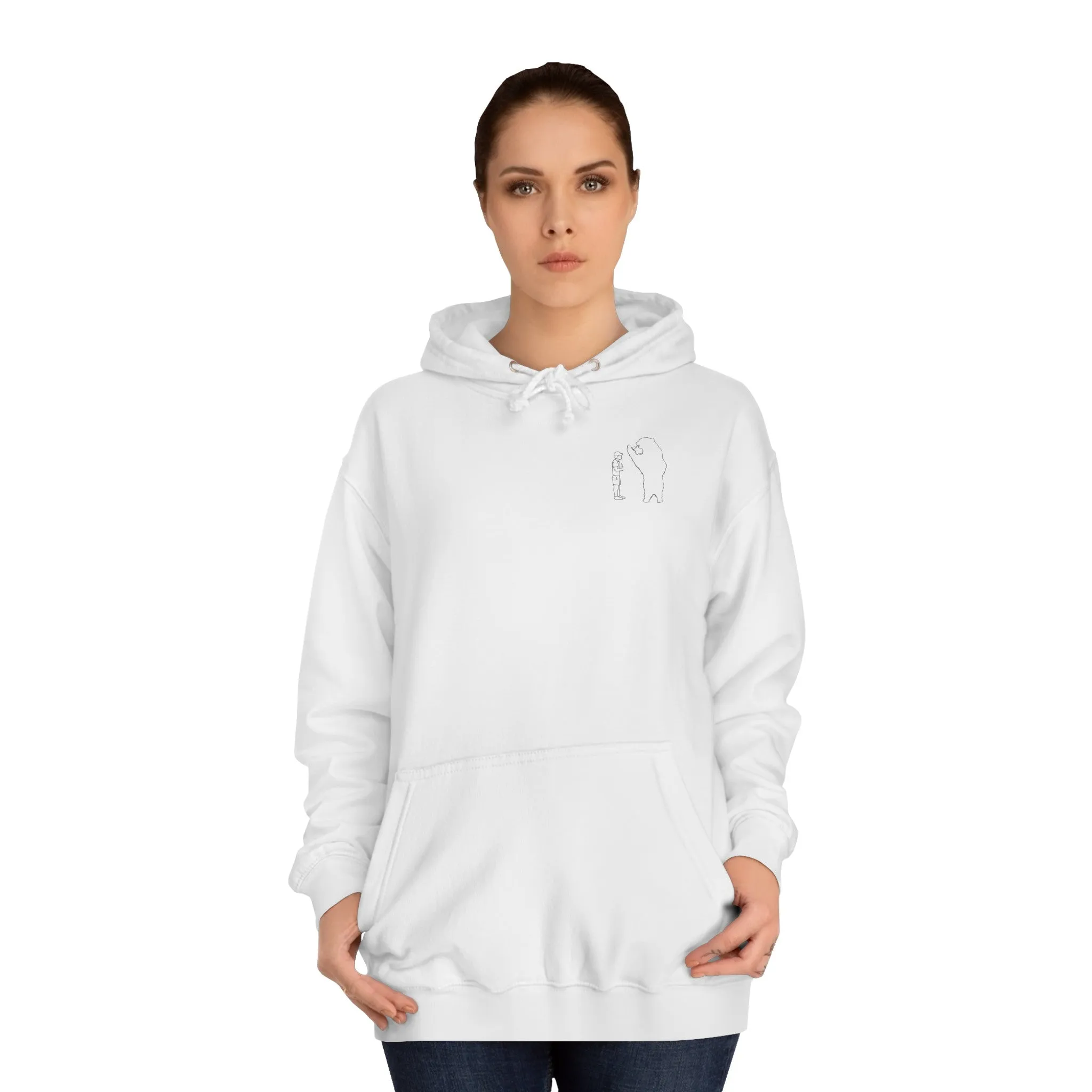 Papa Bear Design Model hoodie (Grizzly Bear Lake Wyoming) - Medium Weight Hoodie