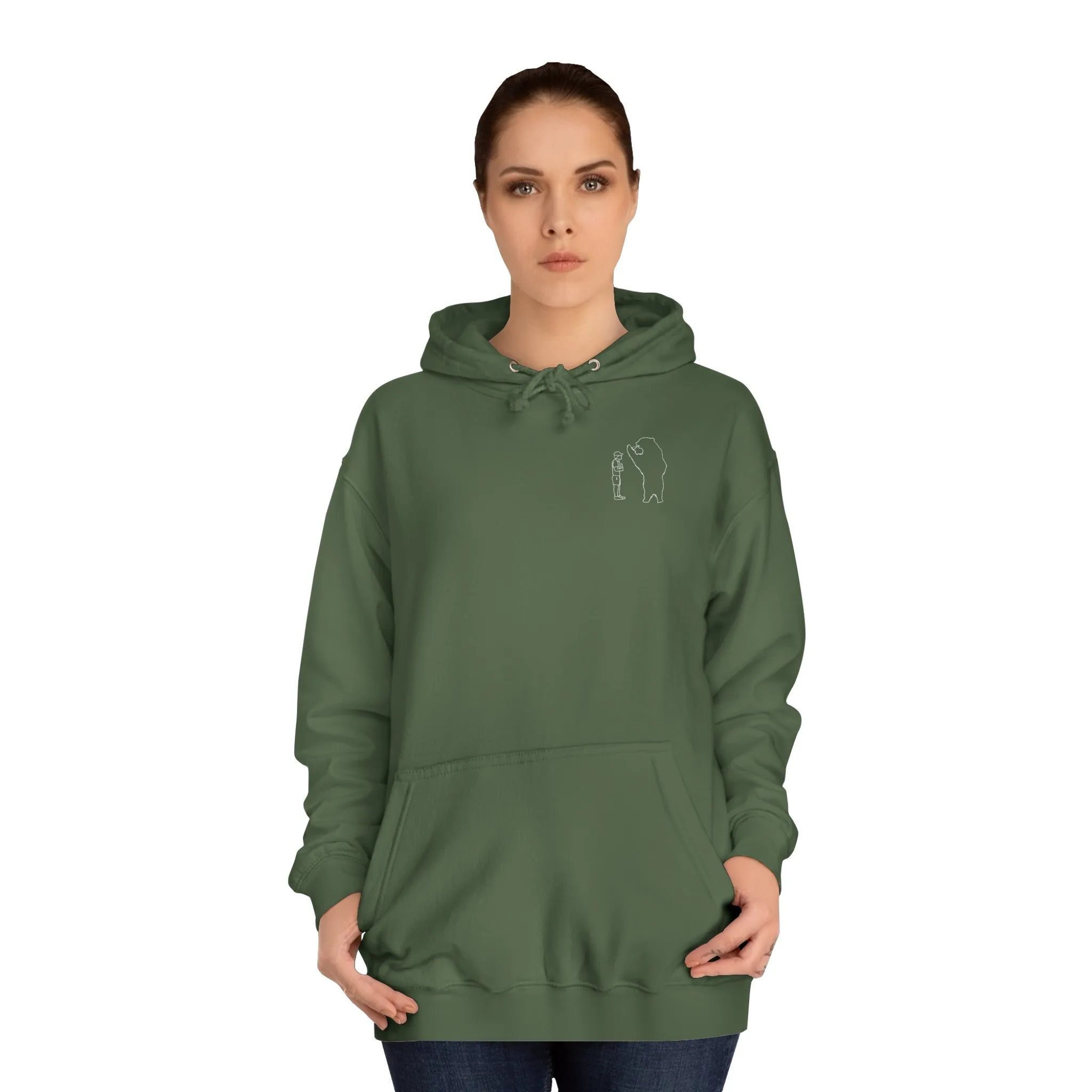 Papa Bear Design Model hoodie (Grizzly Bear Lake Wyoming) - Medium Weight Hoodie