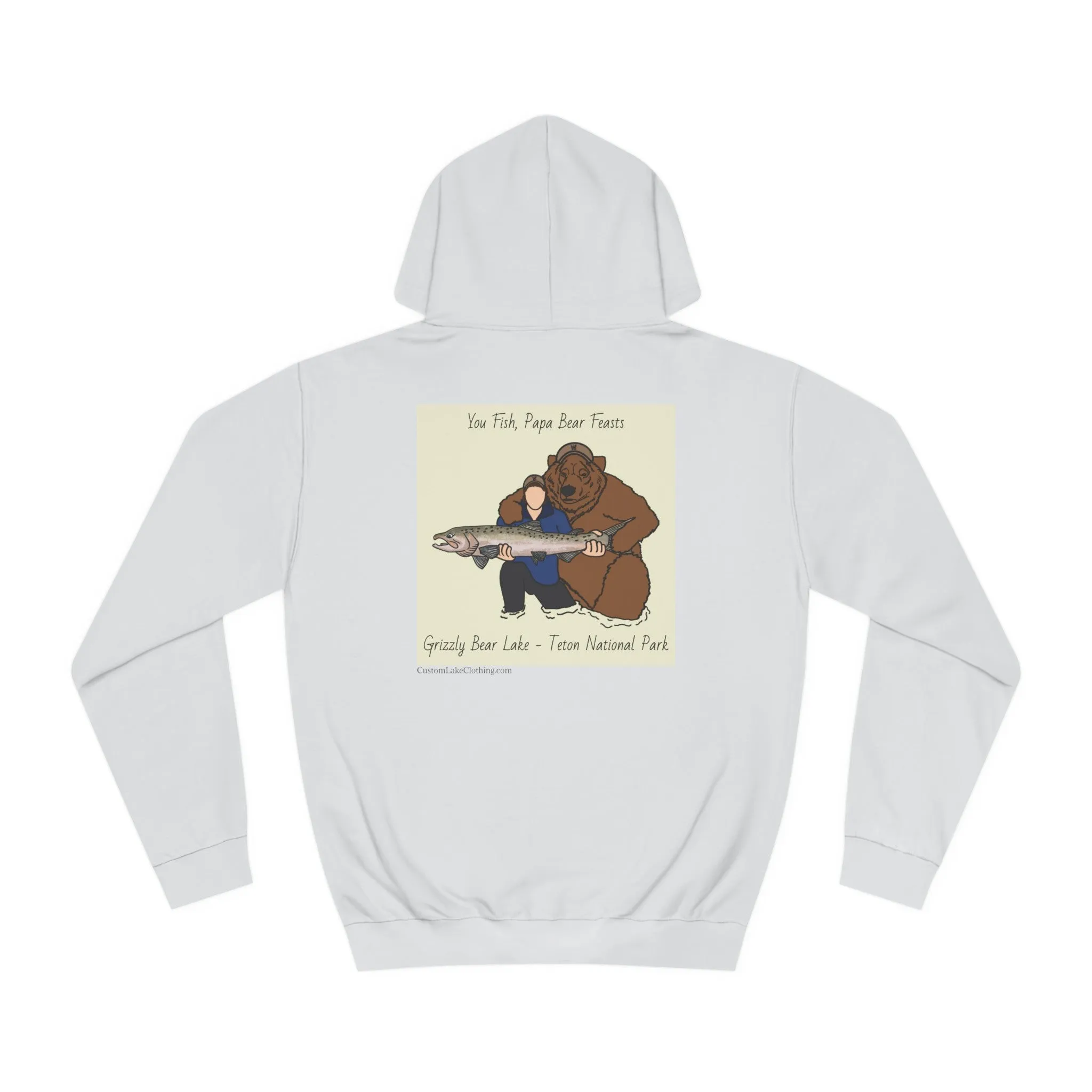 Papa Bear Design Model hoodie (Grizzly Bear Lake Wyoming) - Medium Weight Hoodie