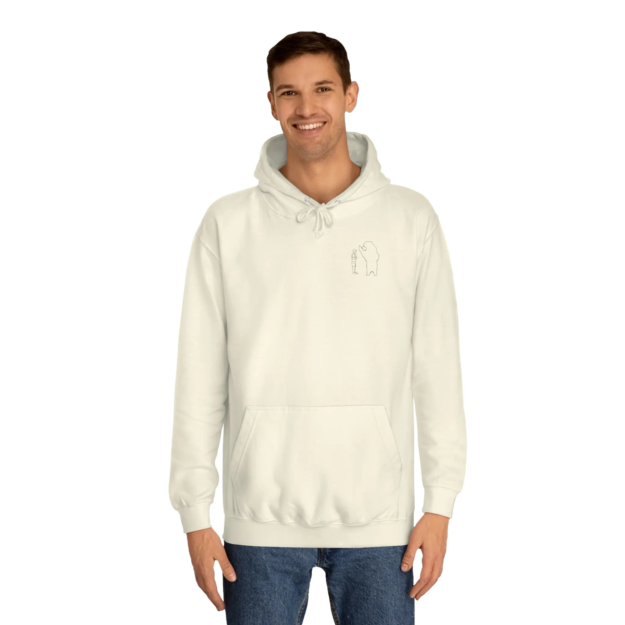 Papa Bear Design Model hoodie (Grizzly Bear Lake Wyoming) - Medium Weight Hoodie