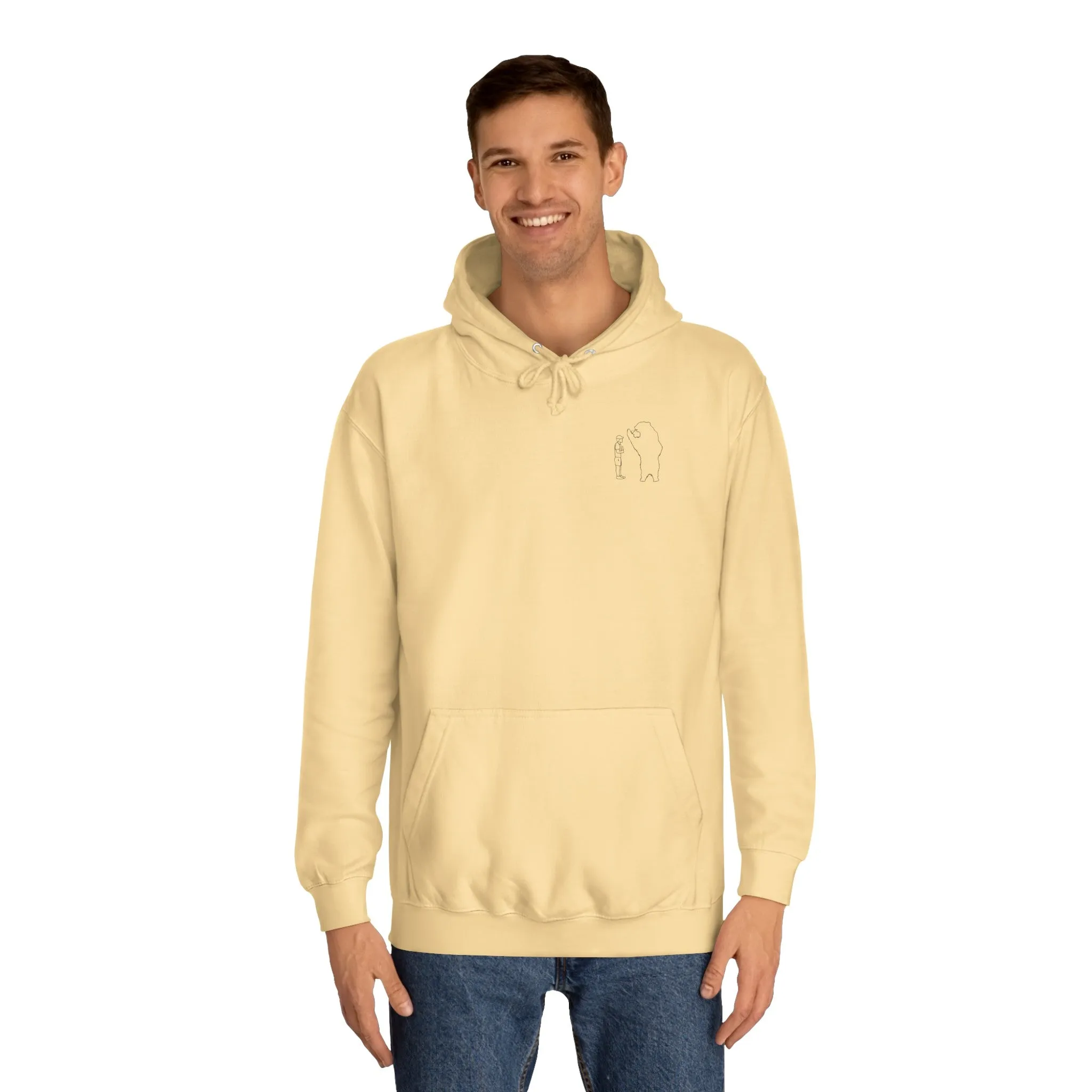 Papa Bear Design Model hoodie (Grizzly Bear Lake Wyoming) - Medium Weight Hoodie