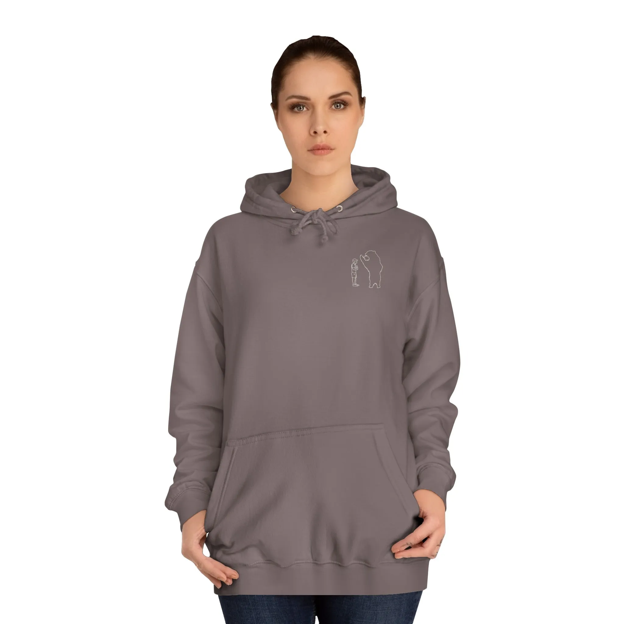 Papa Bear Design Model hoodie (Grizzly Bear Lake Wyoming) - Medium Weight Hoodie