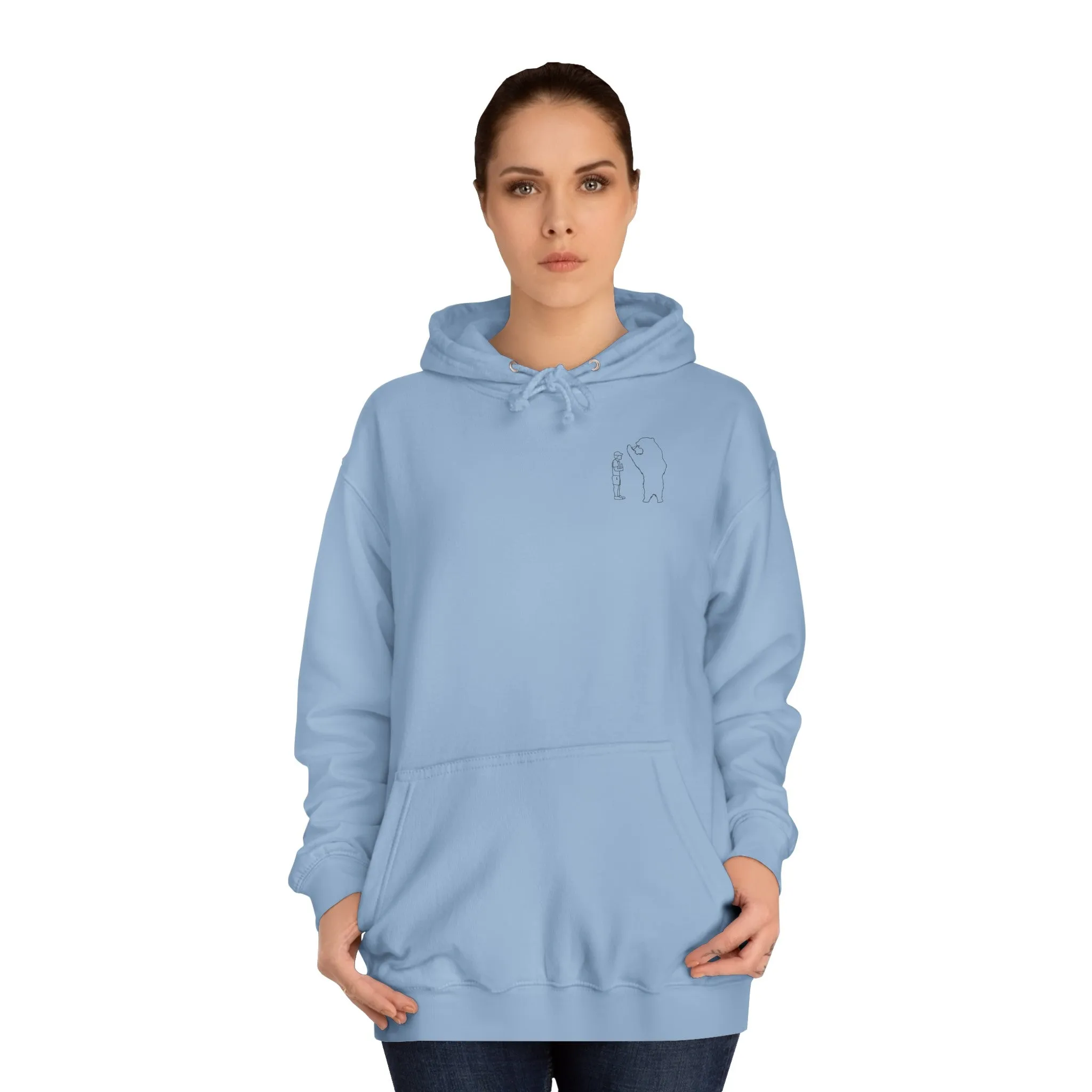 Papa Bear Design Model hoodie (Grizzly Bear Lake Wyoming) - Medium Weight Hoodie