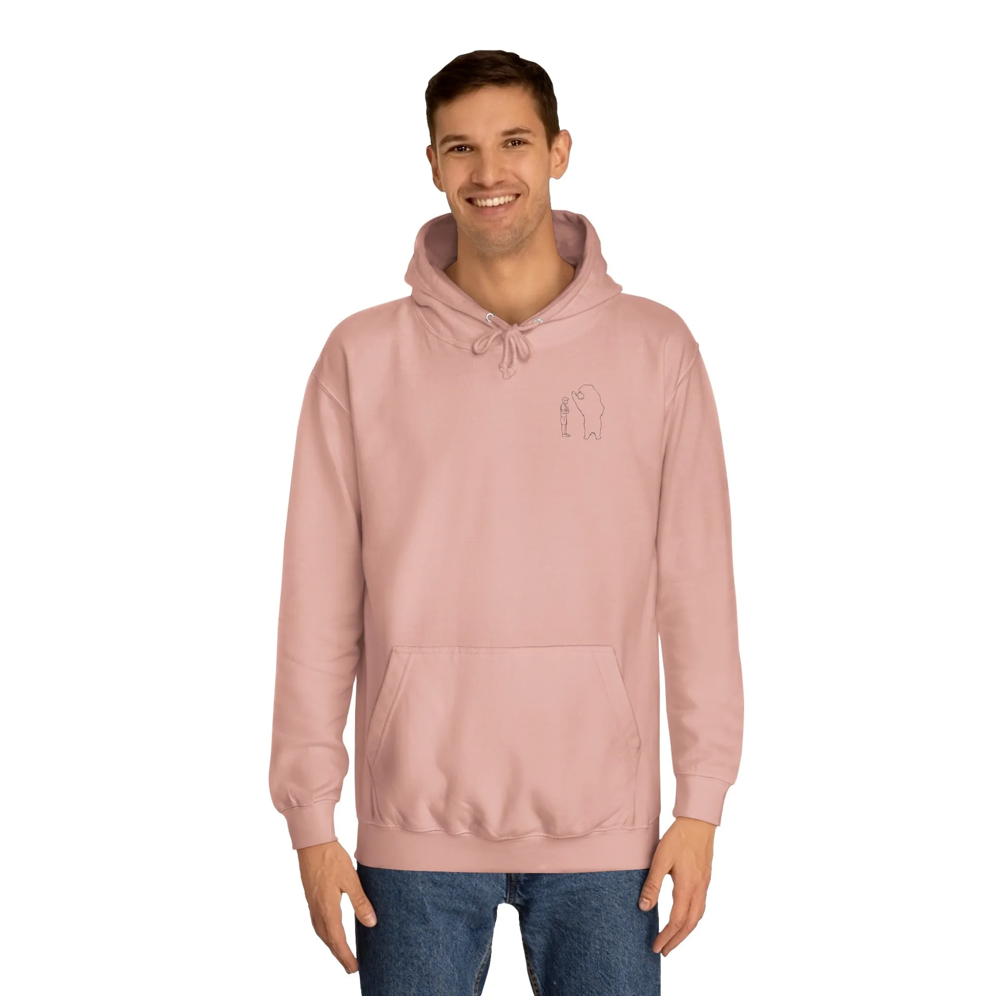 Papa Bear Design Model hoodie (Grizzly Bear Lake Wyoming) - Medium Weight Hoodie