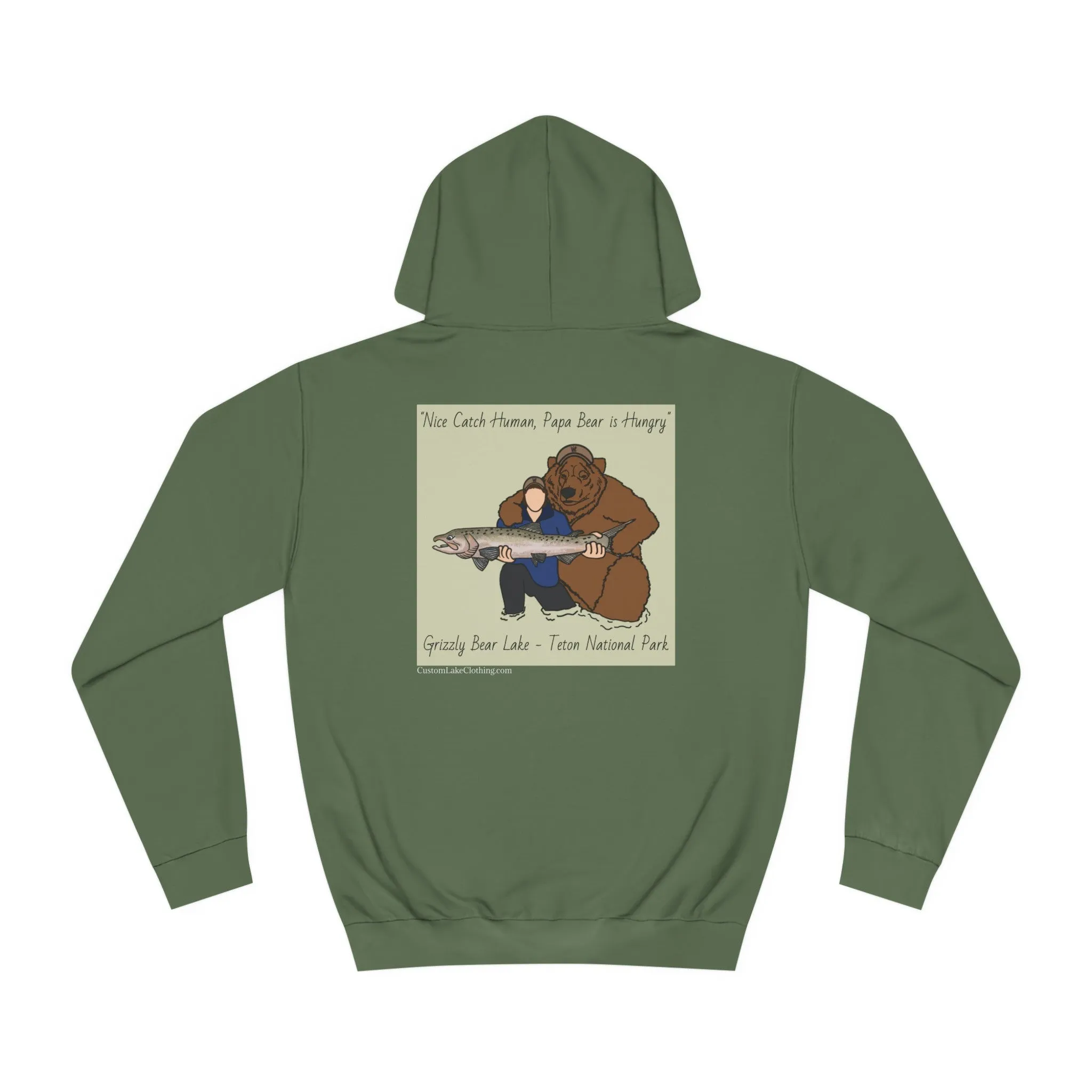 Papa Bear Design Model hoodie (Grizzly Bear Lake Wyoming) - Medium Weight Hoodie