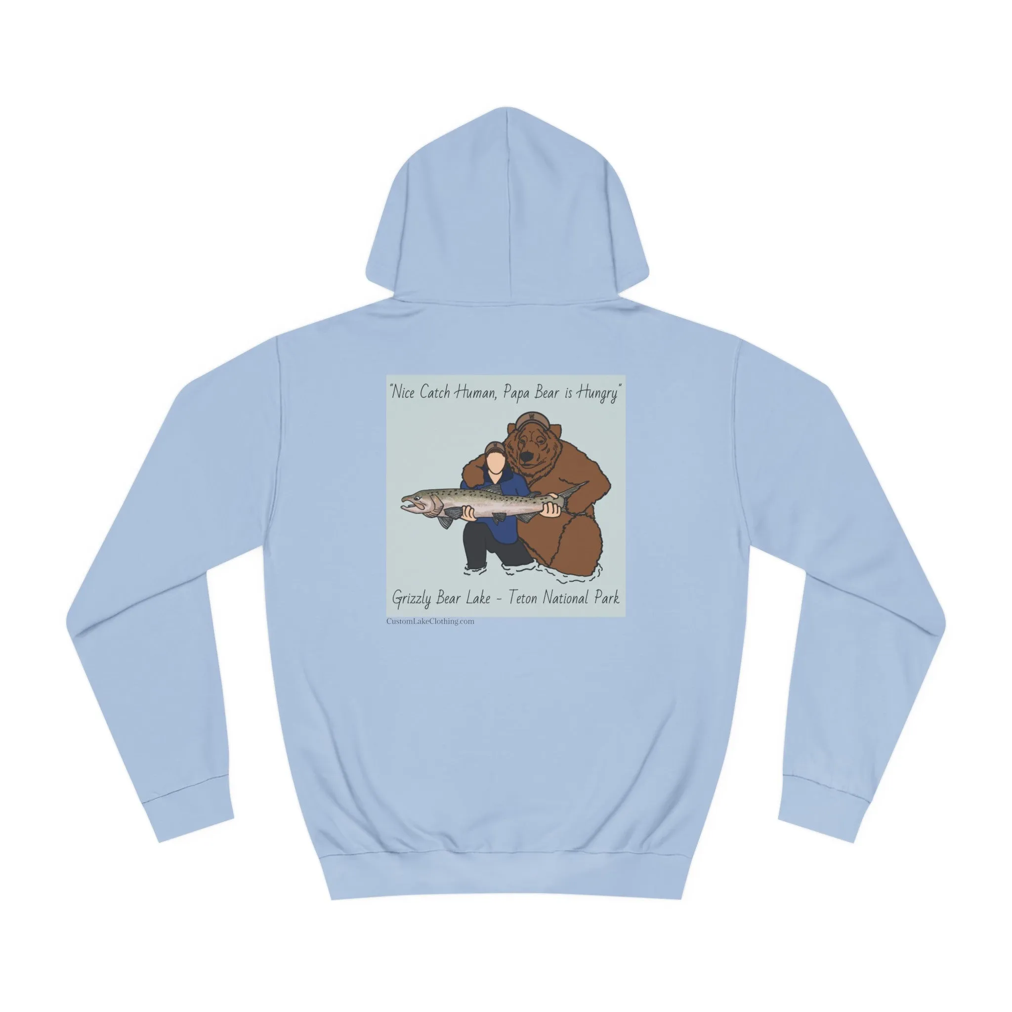 Papa Bear Design Model hoodie (Grizzly Bear Lake Wyoming) - Medium Weight Hoodie