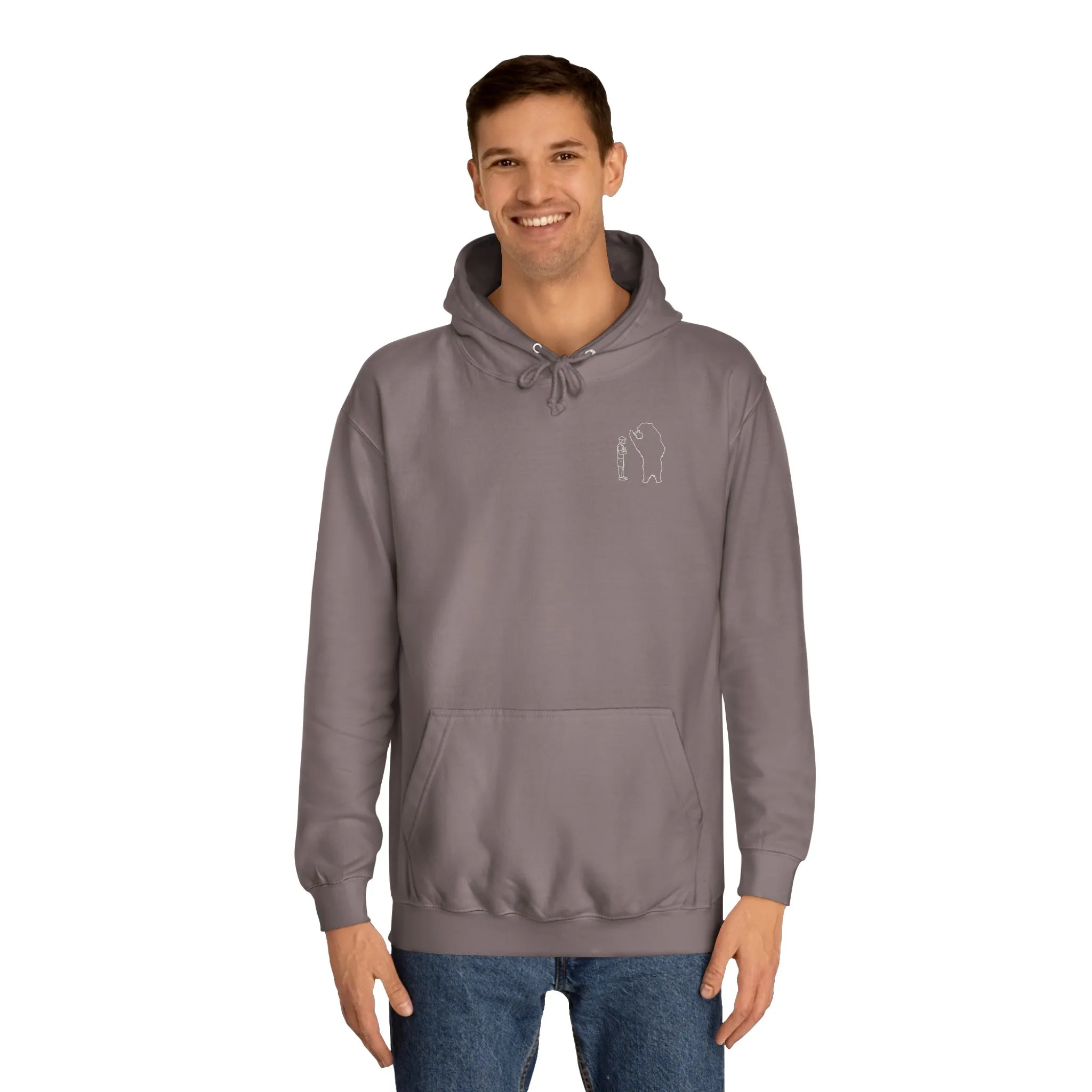 Papa Bear Design Model hoodie (Grizzly Bear Lake Wyoming) - Medium Weight Hoodie