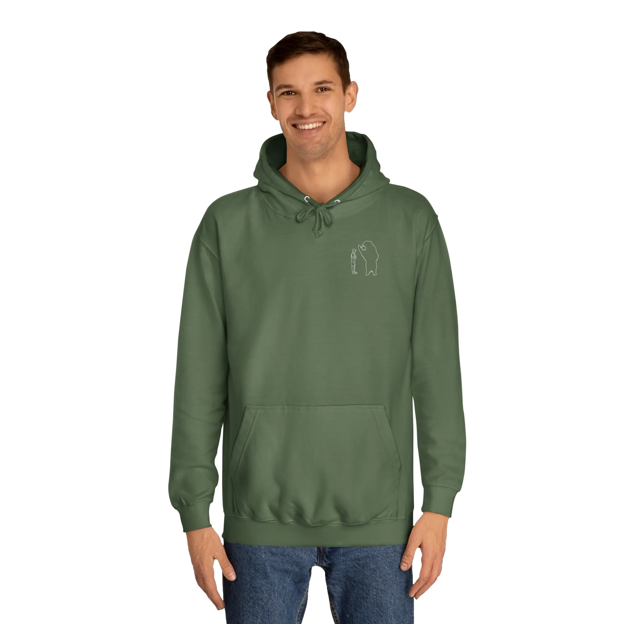 Papa Bear Design Model hoodie (Grizzly Bear Lake Wyoming) - Medium Weight Hoodie