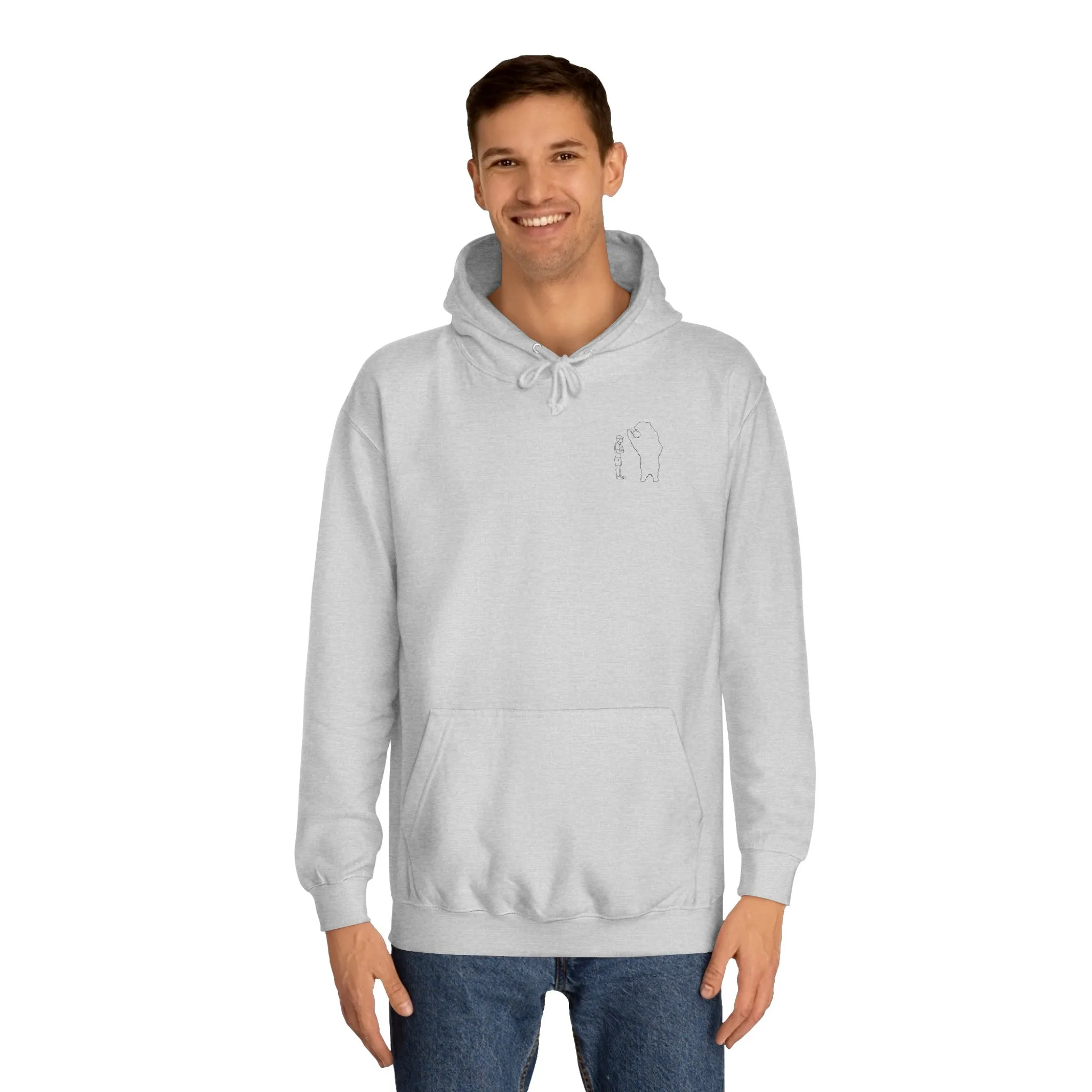 Papa Bear Design Model hoodie (Grizzly Bear Lake Wyoming) - Medium Weight Hoodie