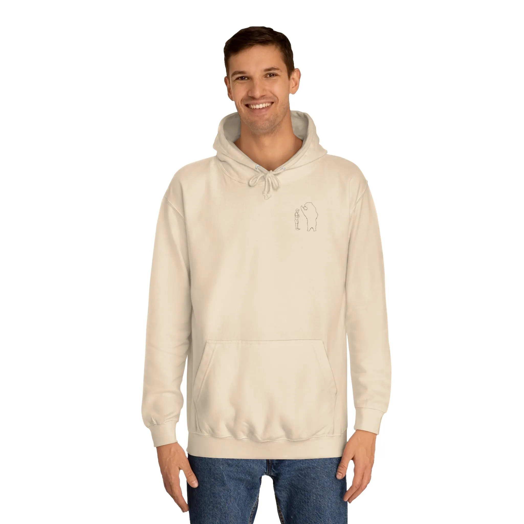 Papa Bear Design Model hoodie (Grizzly Bear Lake Wyoming) - Medium Weight Hoodie
