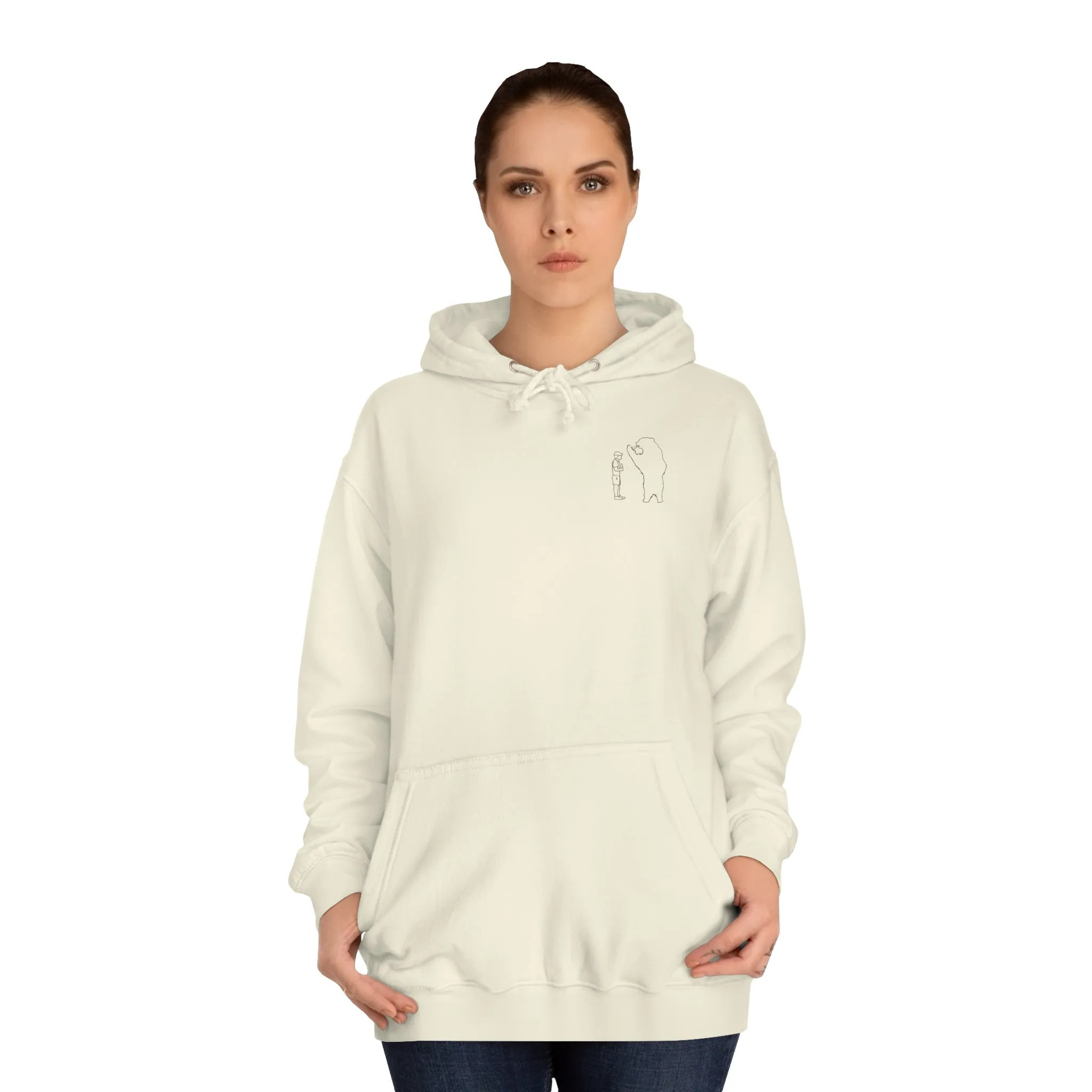 Papa Bear Design Model hoodie (Grizzly Bear Lake Wyoming) - Medium Weight Hoodie