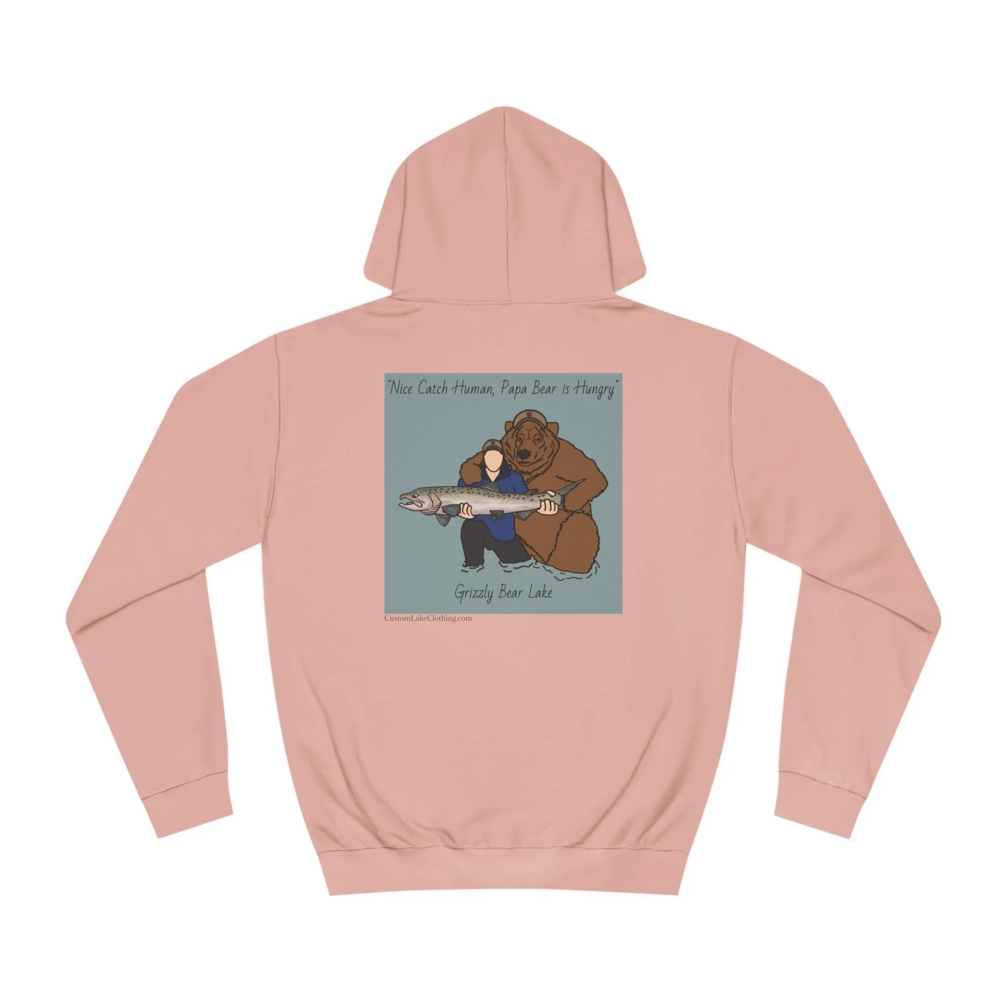 Papa Bear Design Model hoodie (Grizzly Bear Lake Wyoming) - Medium Weight Hoodie