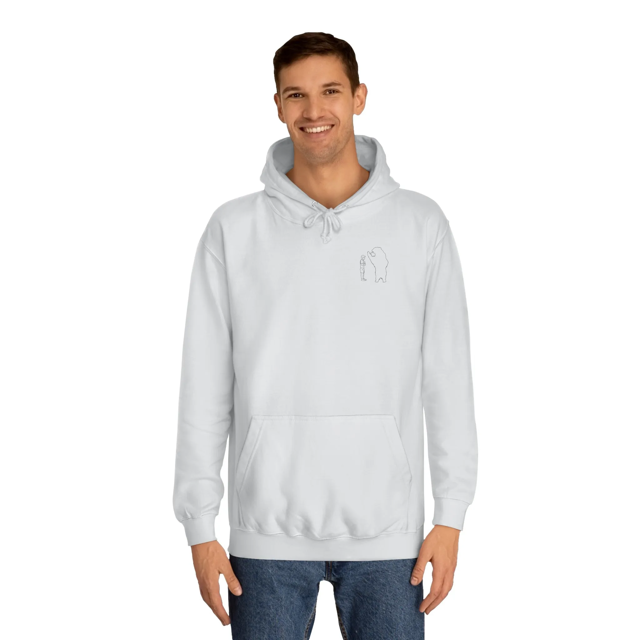 Papa Bear Design Model hoodie (Grizzly Bear Lake Wyoming) - Medium Weight Hoodie