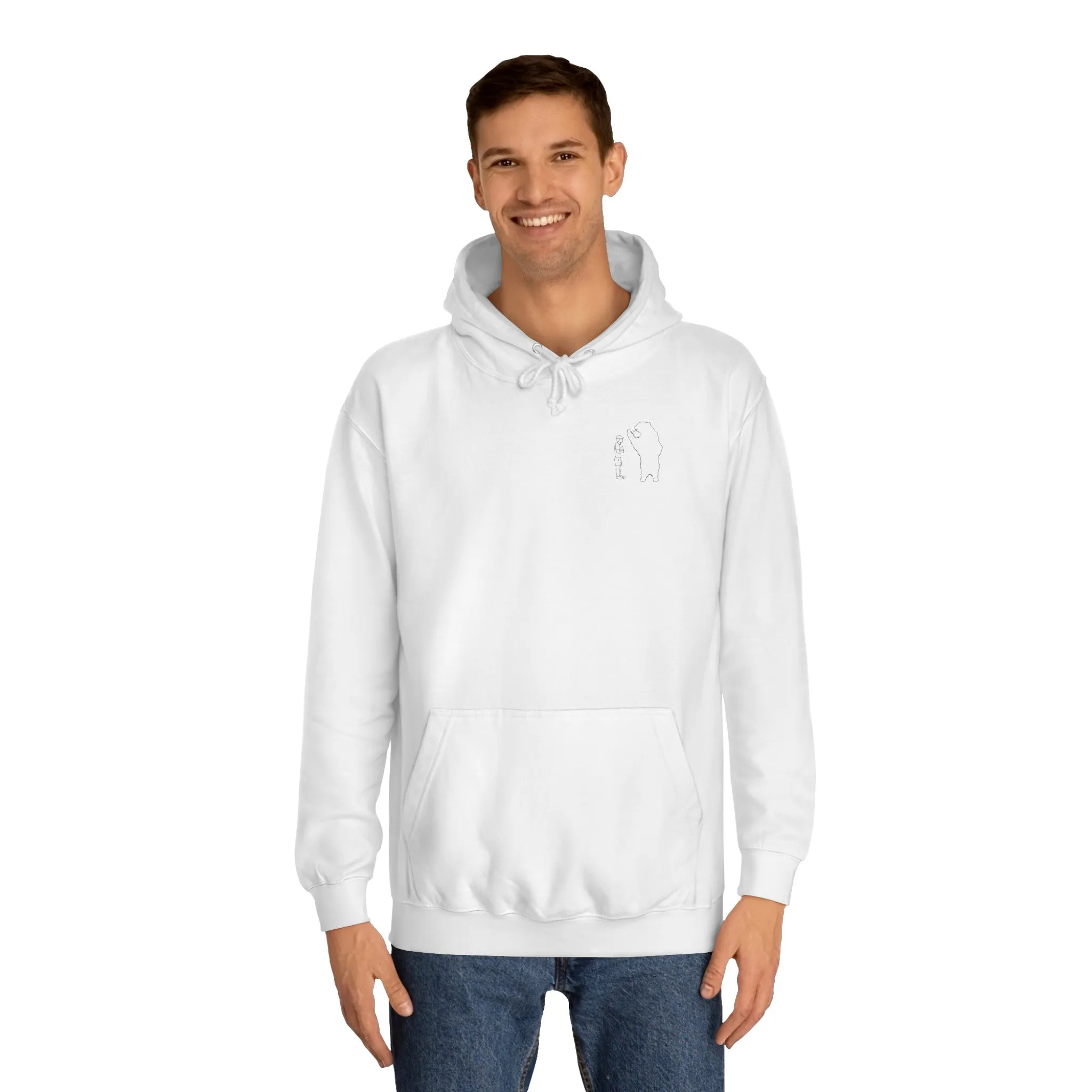 Papa Bear Design Model hoodie (Grizzly Bear Lake Wyoming) - Medium Weight Hoodie