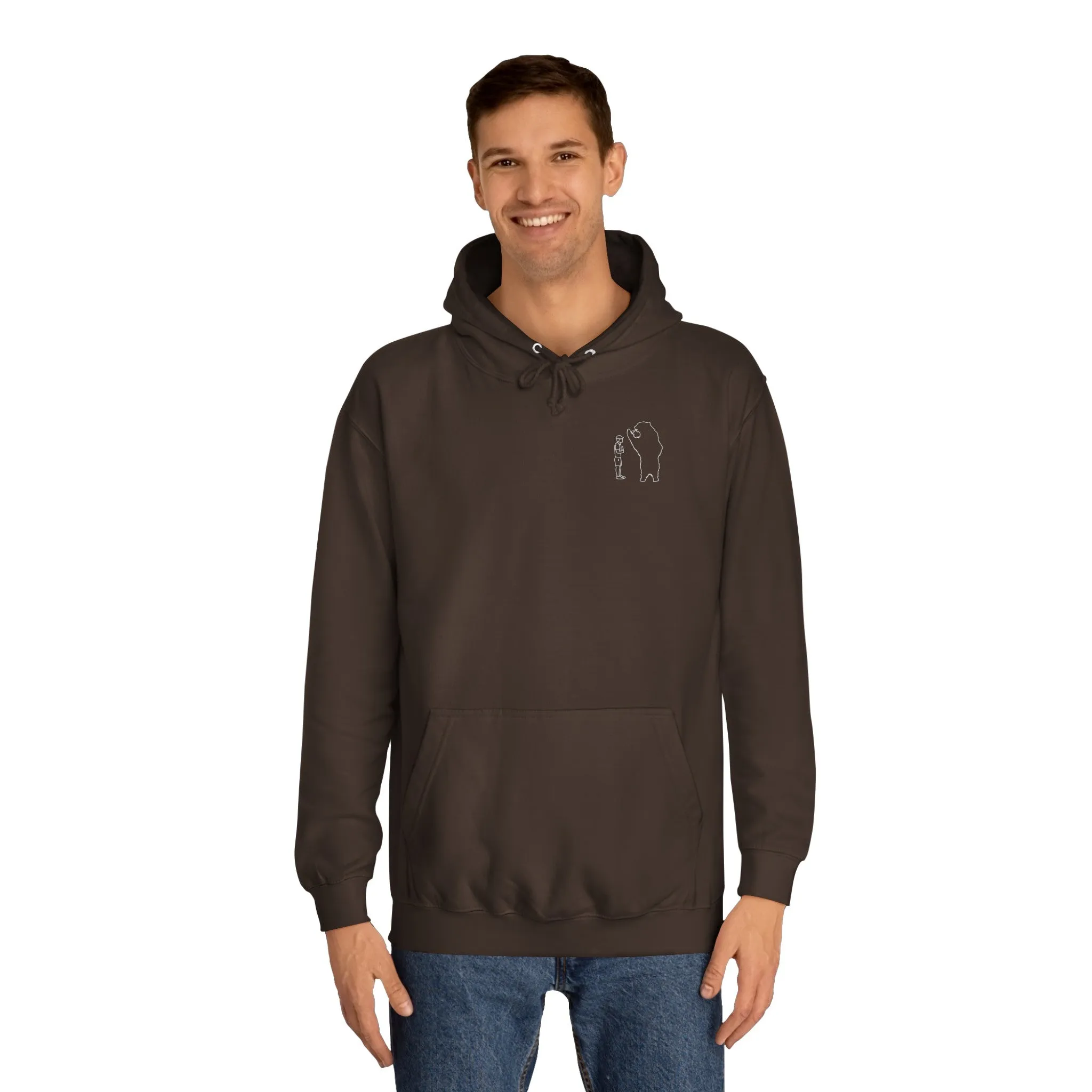 Papa Bear Design Model hoodie (Grizzly Bear Lake Wyoming) - Medium Weight Hoodie