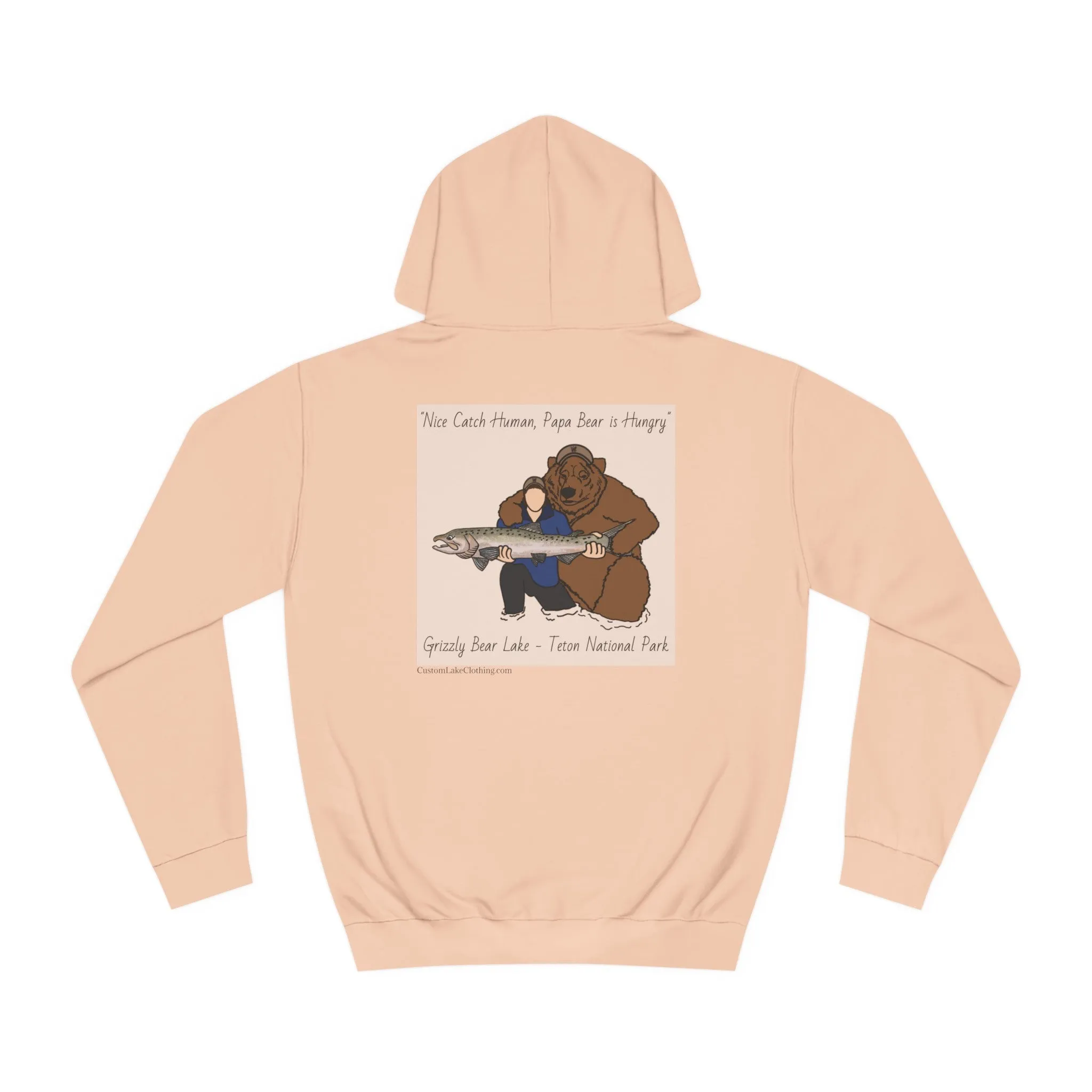 Papa Bear Design Model hoodie (Grizzly Bear Lake Wyoming) - Medium Weight Hoodie