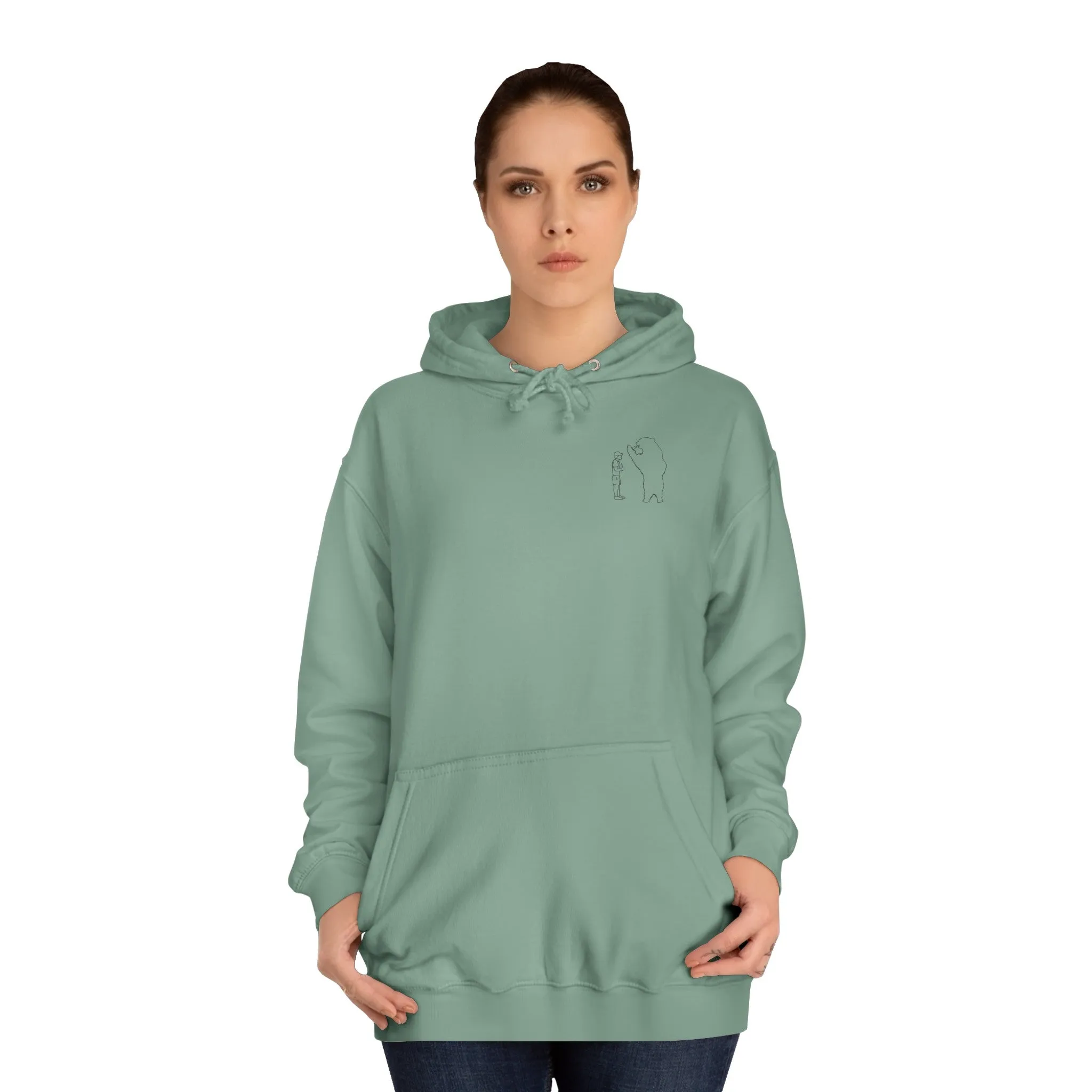 Papa Bear Design Model hoodie (Grizzly Bear Lake Wyoming) - Medium Weight Hoodie