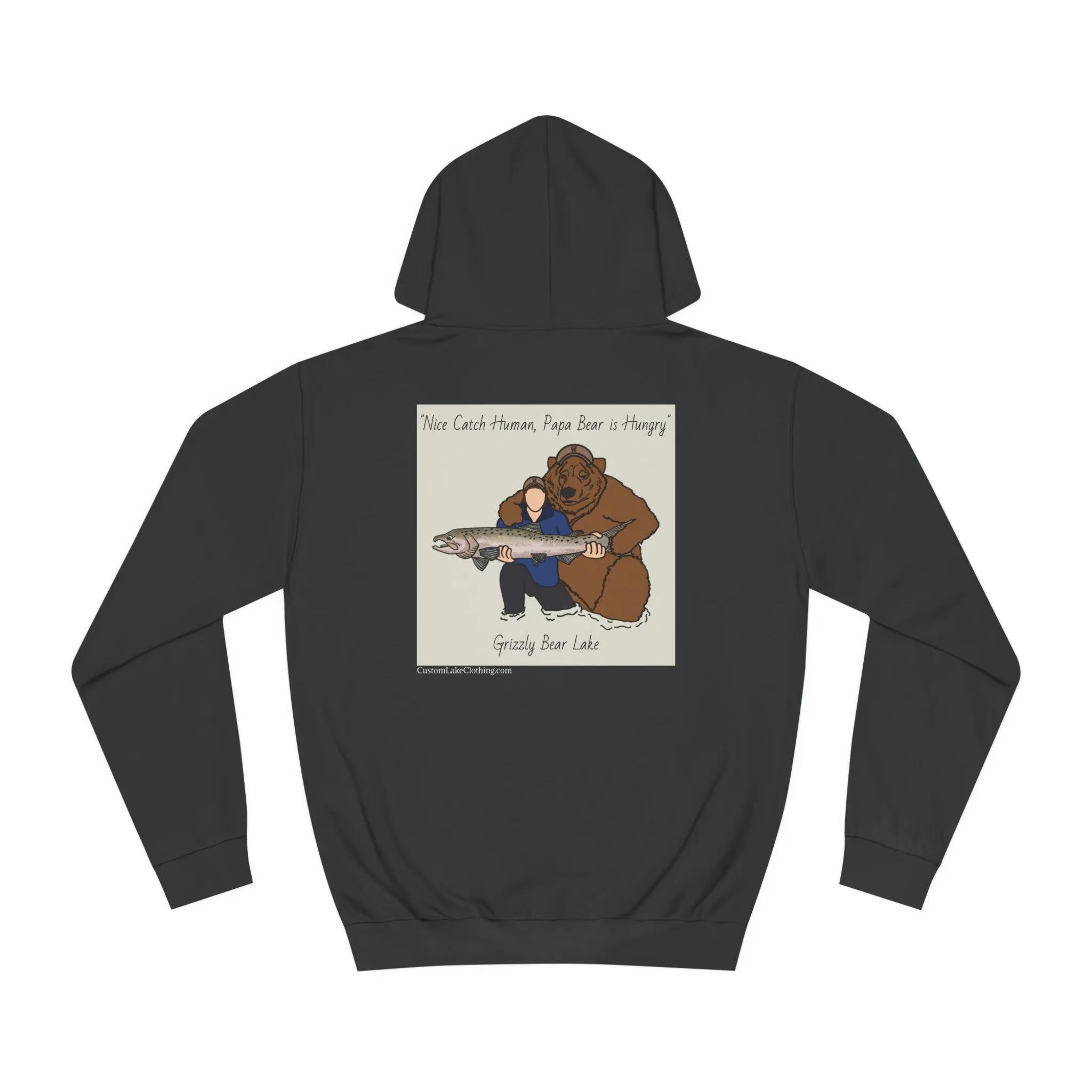 Papa Bear Design Model hoodie (Grizzly Bear Lake Wyoming) - Medium Weight Hoodie