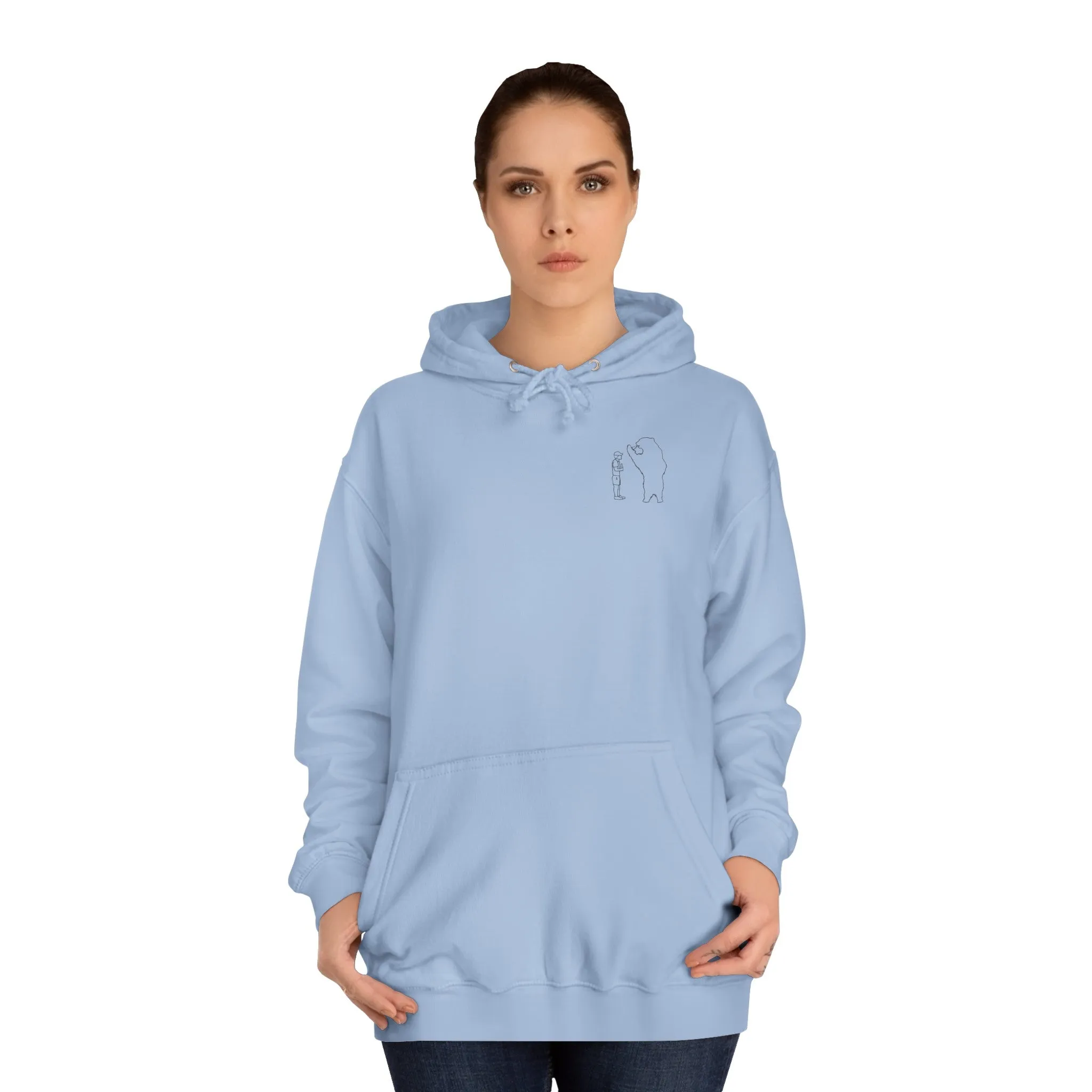 Papa Bear Design Model hoodie (Grizzly Bear Lake Wyoming) - Medium Weight Hoodie