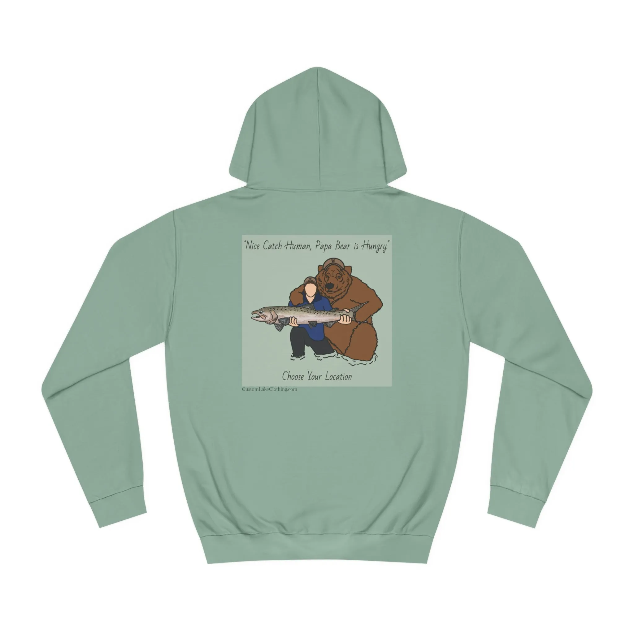 Papa Bear Design Model hoodie (Grizzly Bear Lake Wyoming) - Medium Weight Hoodie