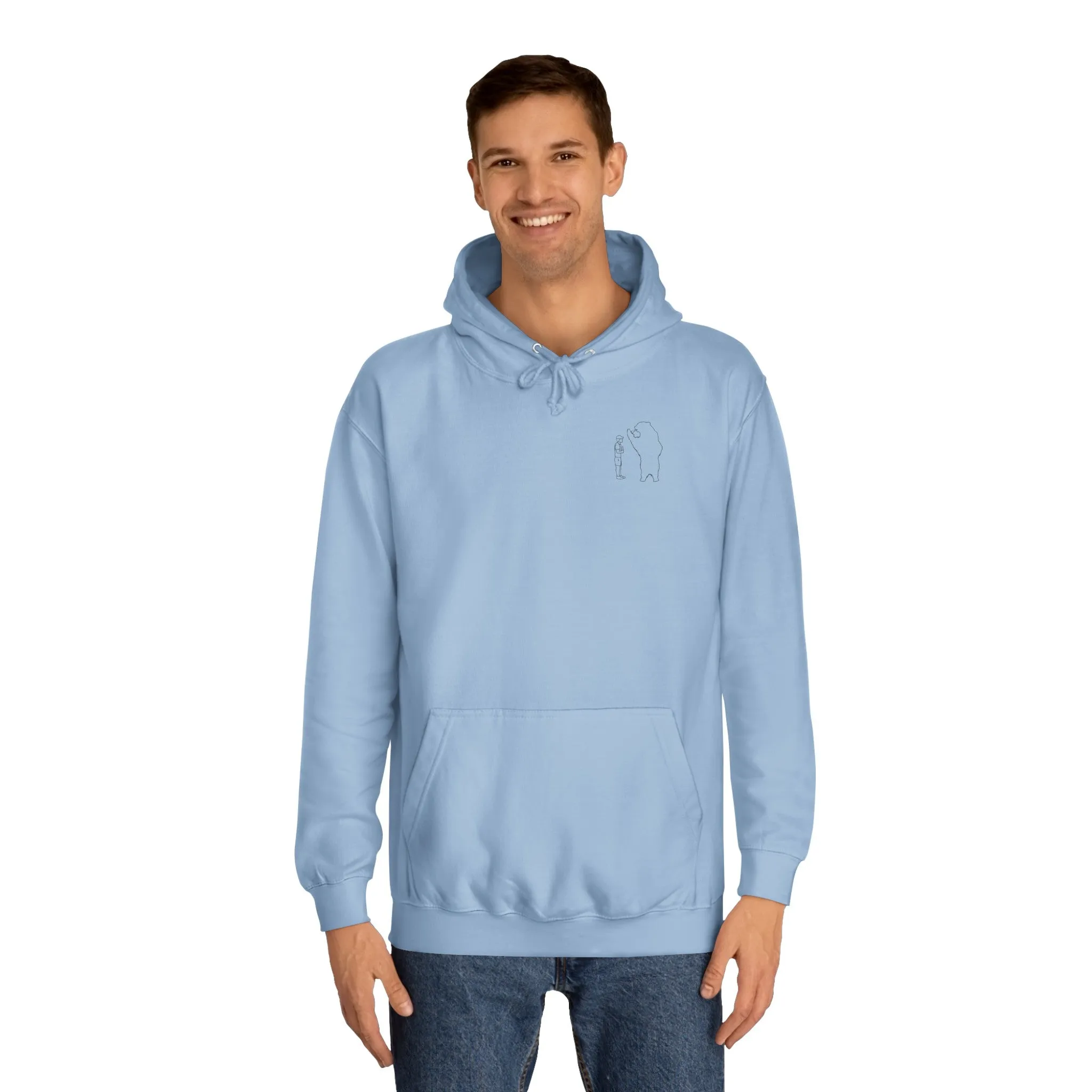 Papa Bear Design Model hoodie (Grizzly Bear Lake Wyoming) - Medium Weight Hoodie