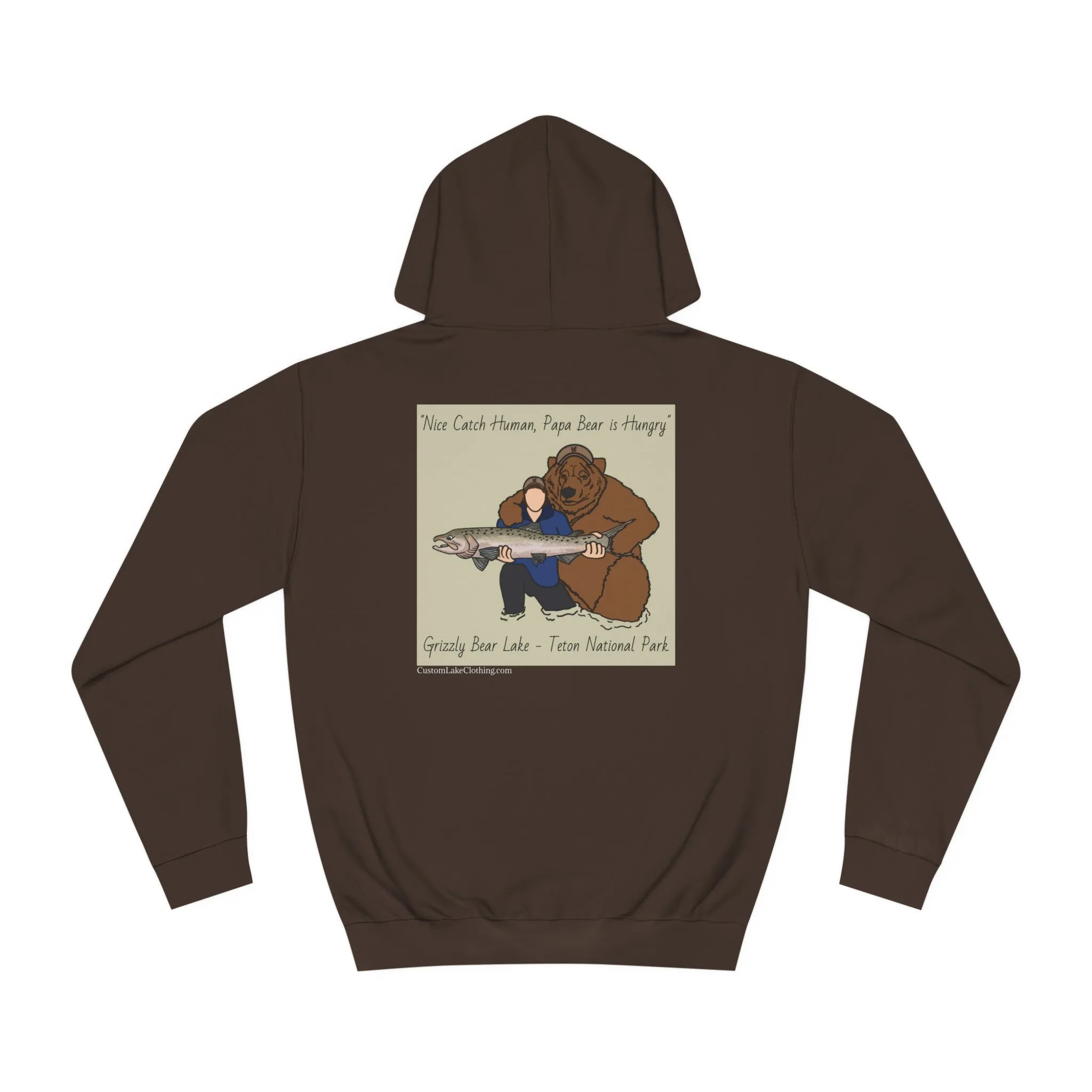 Papa Bear Design Model hoodie (Grizzly Bear Lake Wyoming) - Medium Weight Hoodie