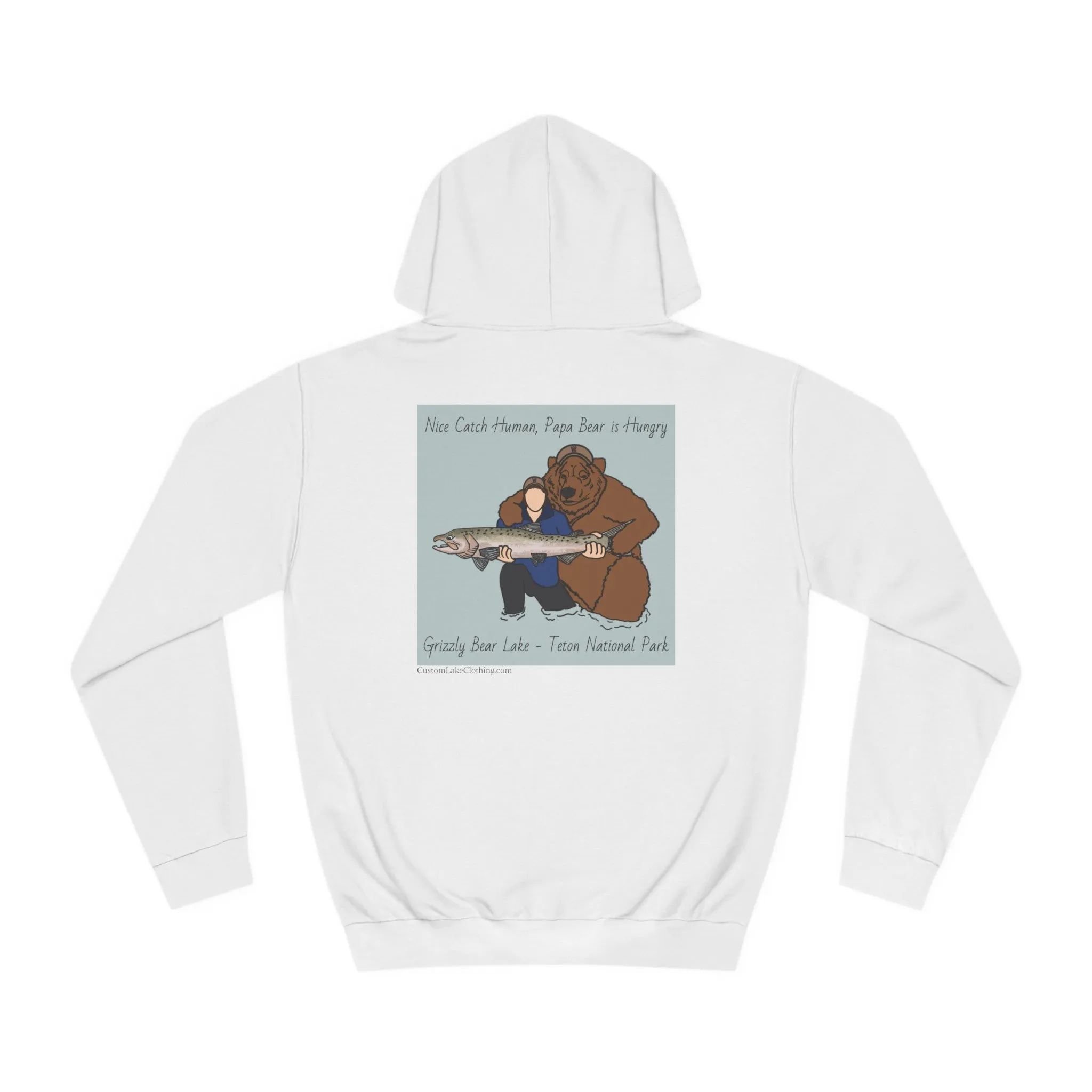 Papa Bear Design Model hoodie (Grizzly Bear Lake Wyoming) - Medium Weight Hoodie