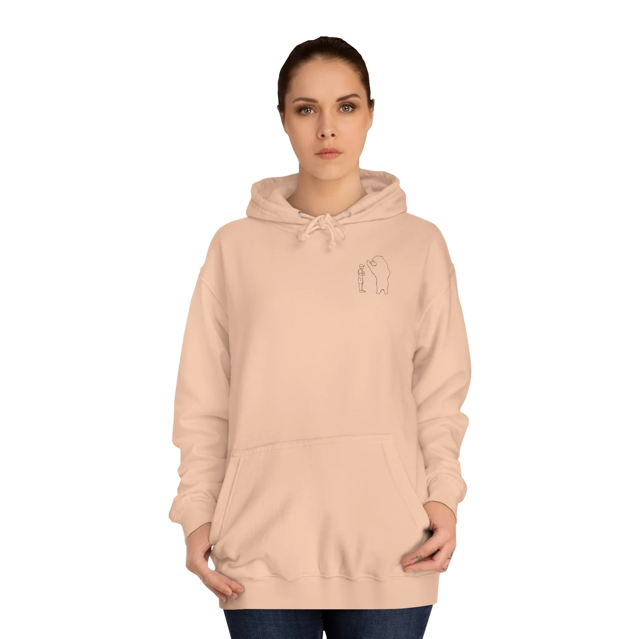 Papa Bear Design Model hoodie (Grizzly Bear Lake Wyoming) - Medium Weight Hoodie