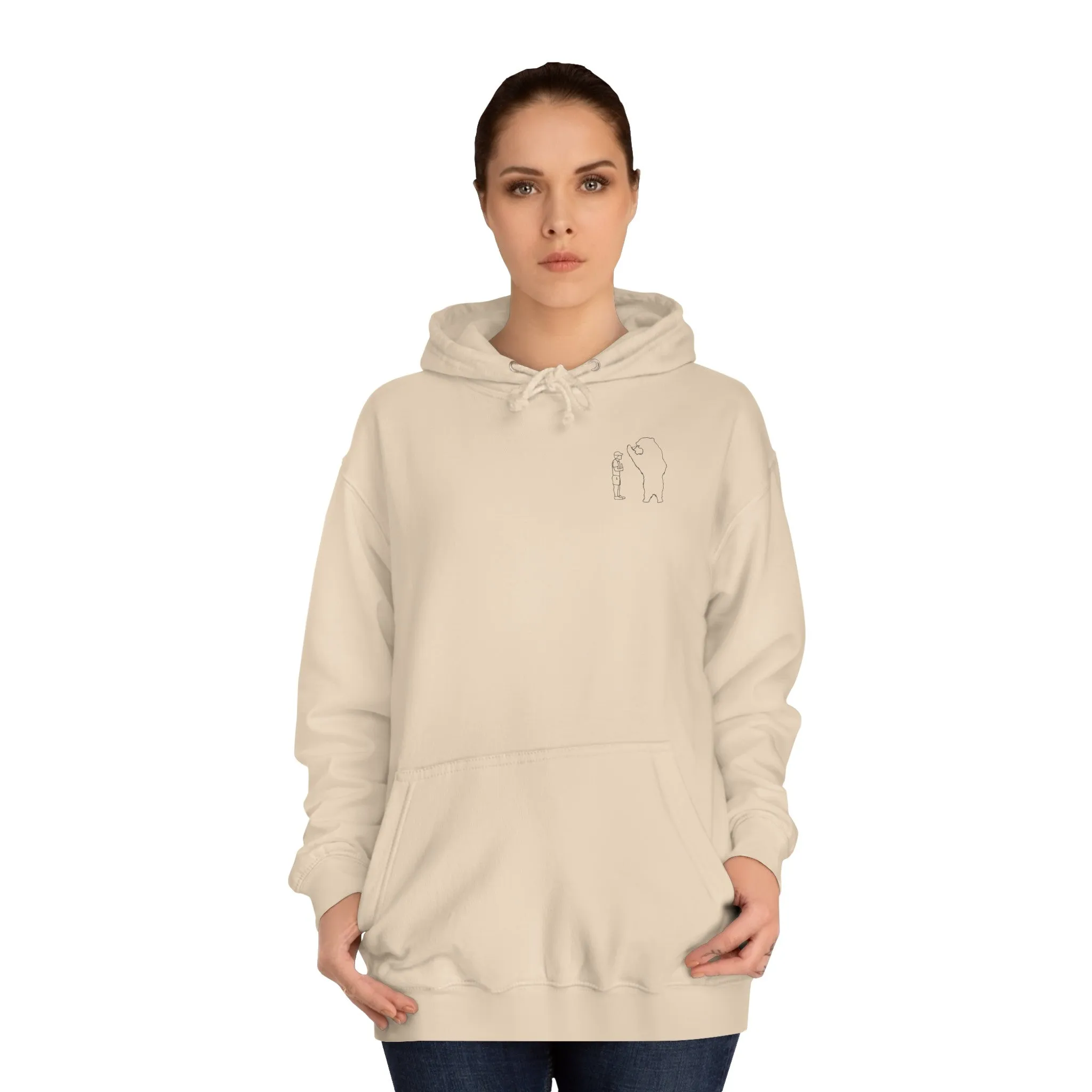 Papa Bear Design Model hoodie (Grizzly Bear Lake Wyoming) - Medium Weight Hoodie