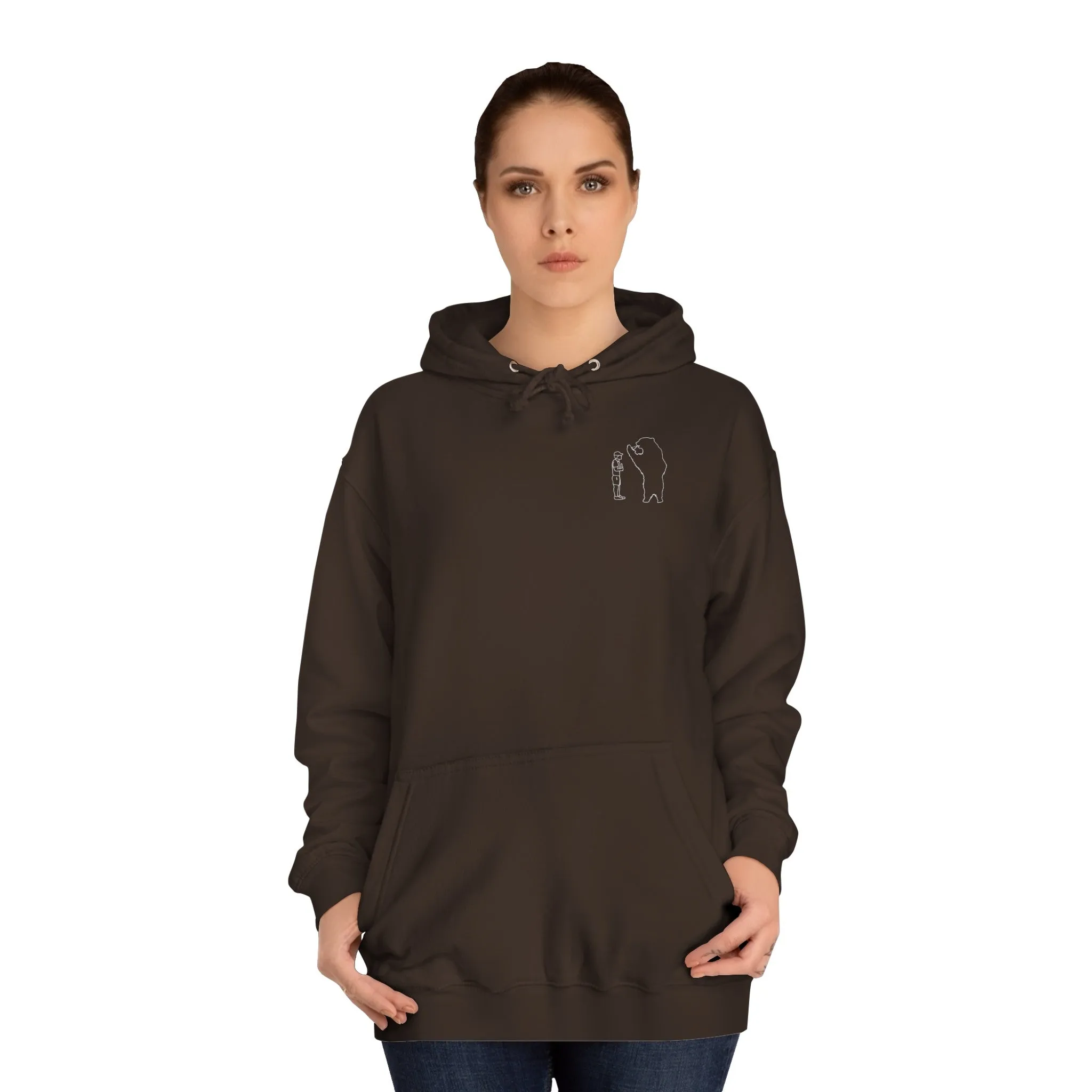 Papa Bear Design Model hoodie (Grizzly Bear Lake Wyoming) - Medium Weight Hoodie