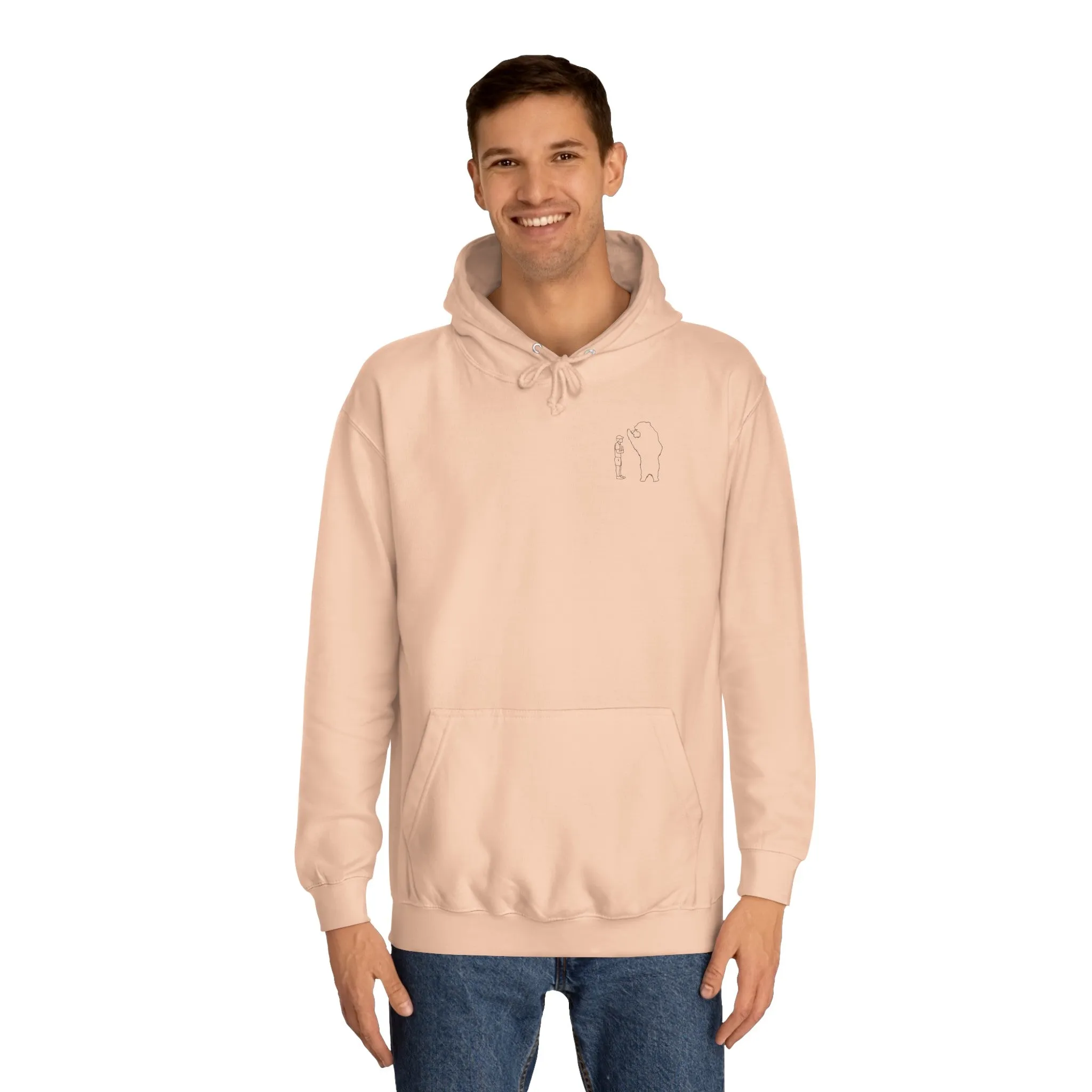 Papa Bear Design Model hoodie (Grizzly Bear Lake Wyoming) - Medium Weight Hoodie
