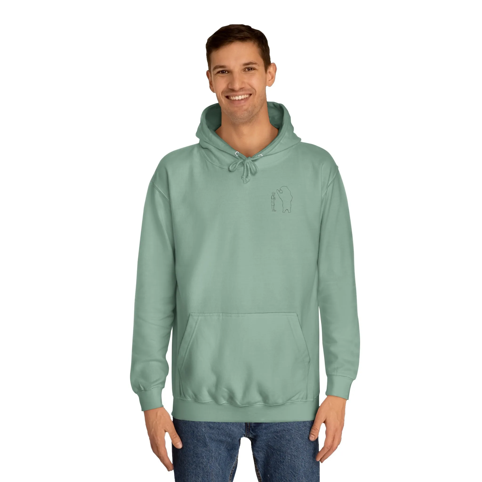 Papa Bear Design Model hoodie (Grizzly Bear Lake Wyoming) - Medium Weight Hoodie