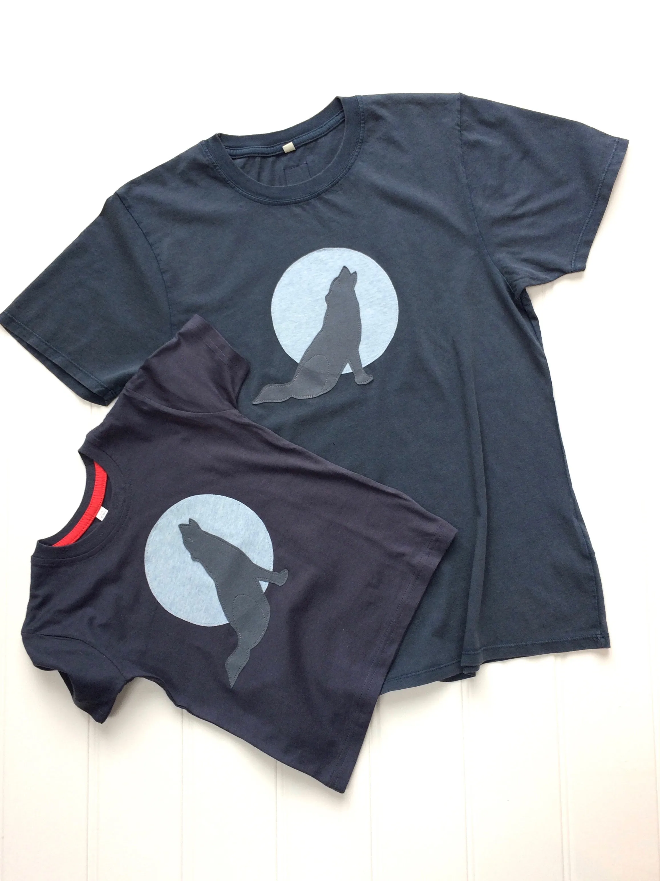 Parent, Baby and Child Wolf T-Shirt Set