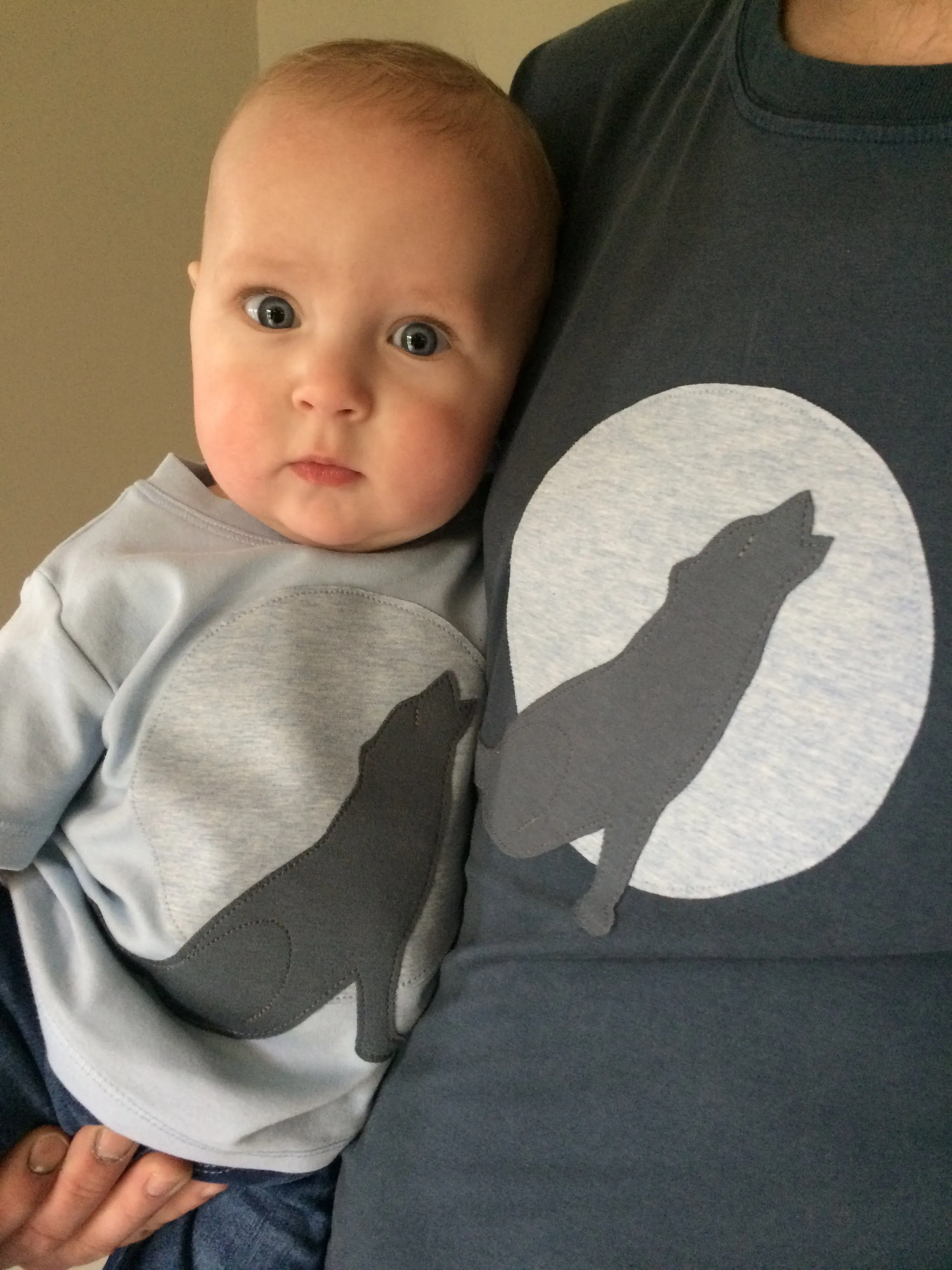 Parent, Baby and Child Wolf T-Shirt Set