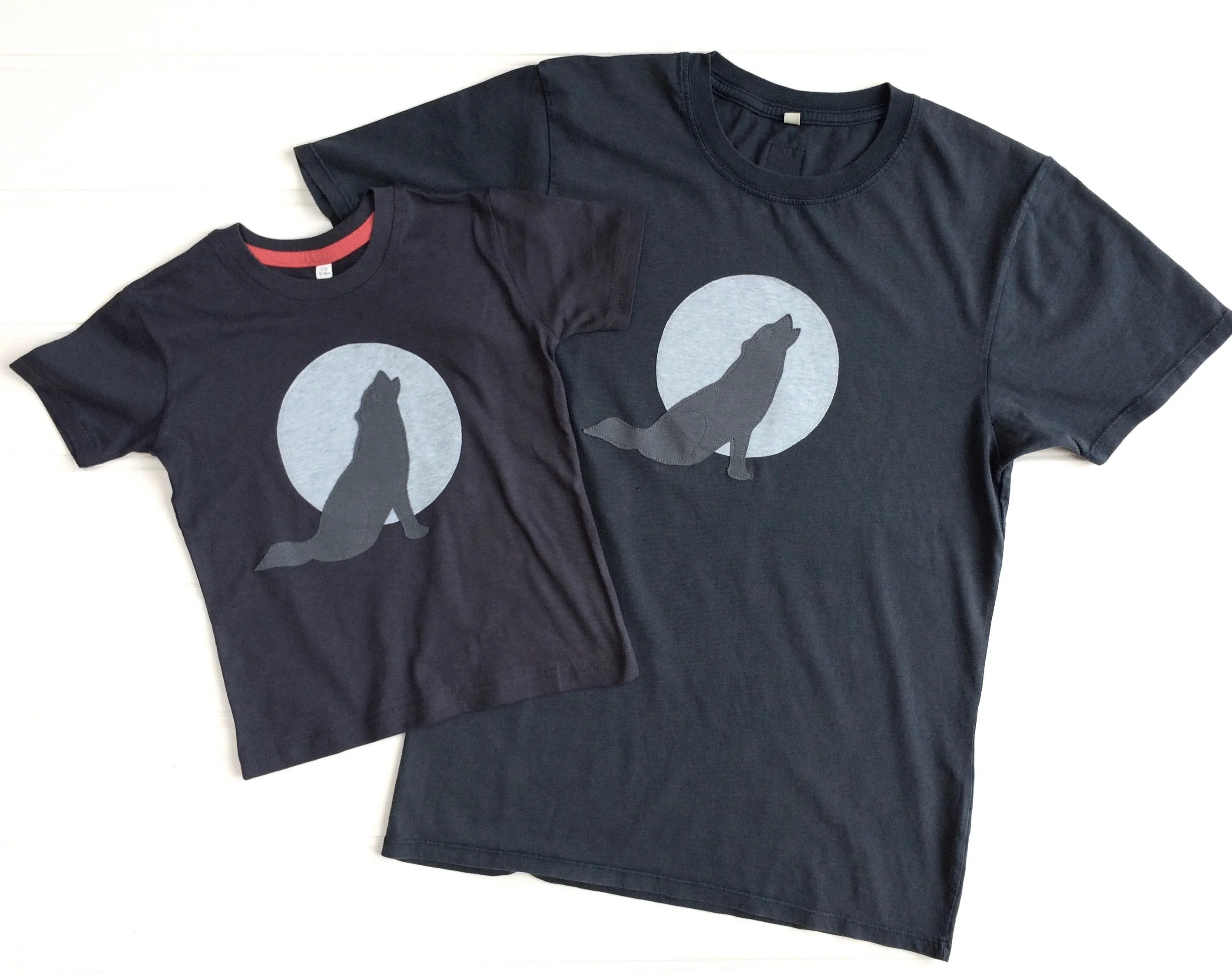 Parent, Baby and Child Wolf T-Shirt Set